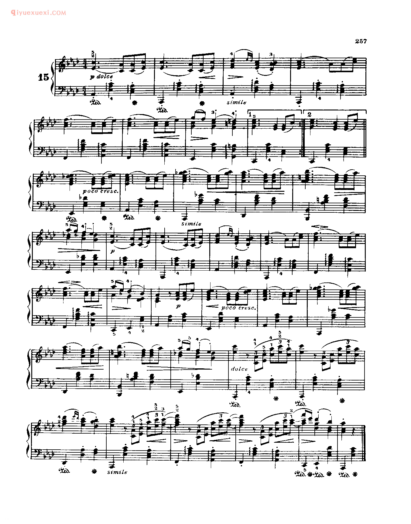 世界钢琴名曲谱_圆舞曲选曲(作品39)_勃拉姆斯