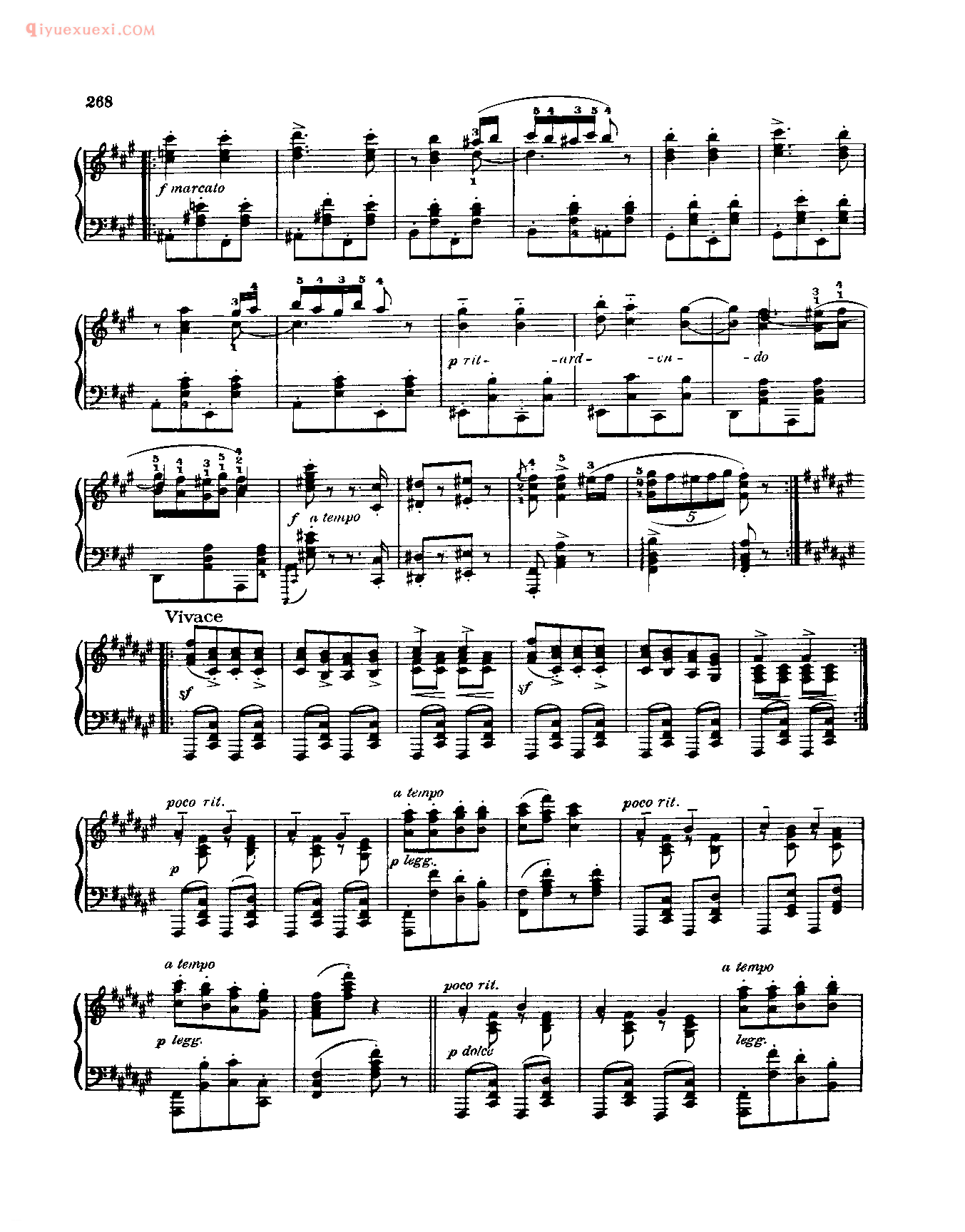世界钢琴名曲谱_匈牙利舞(作品5)_勃拉姆斯