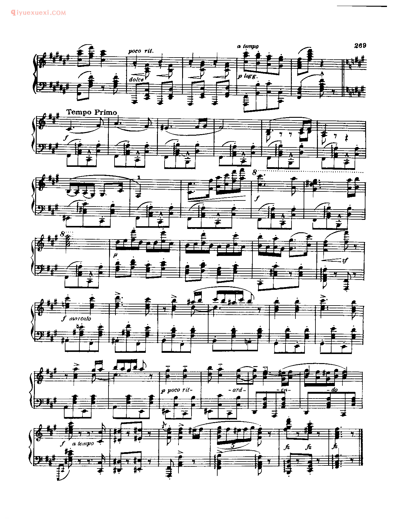 世界钢琴名曲谱_匈牙利舞(作品5)_勃拉姆斯