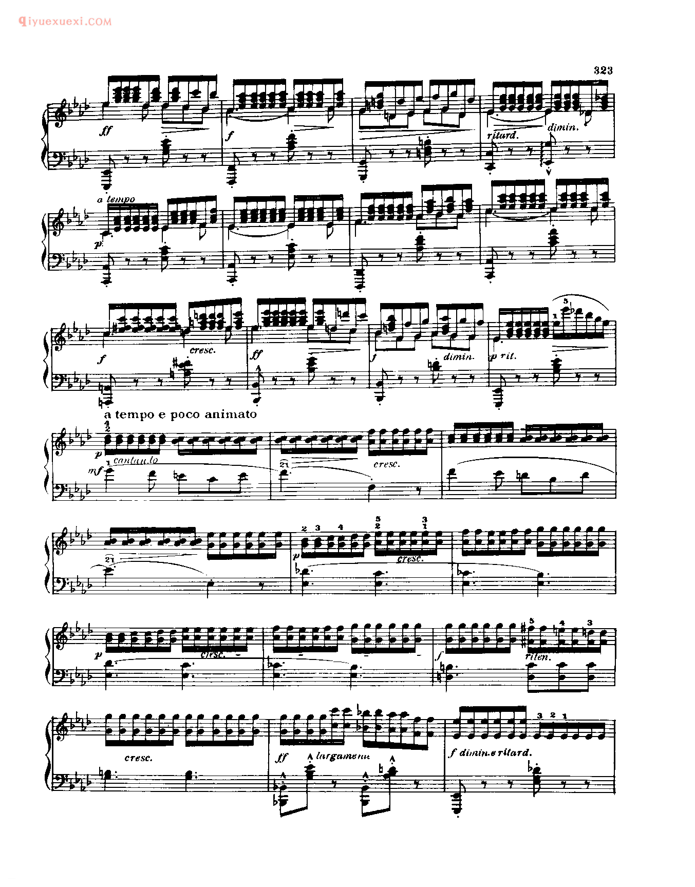 世界钢琴名曲谱_第五首夜曲_雷拜克