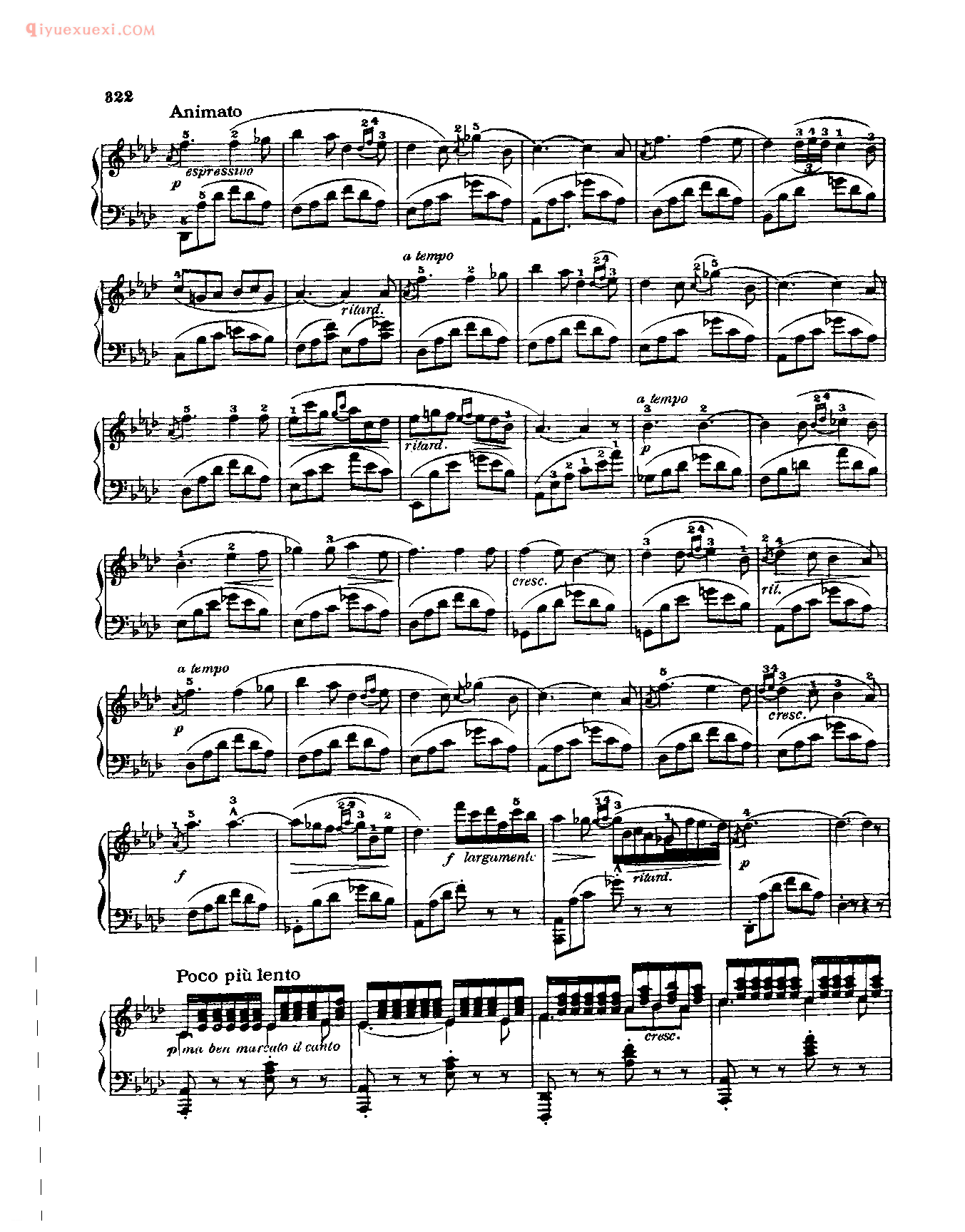 世界钢琴名曲谱_第五首夜曲_雷拜克