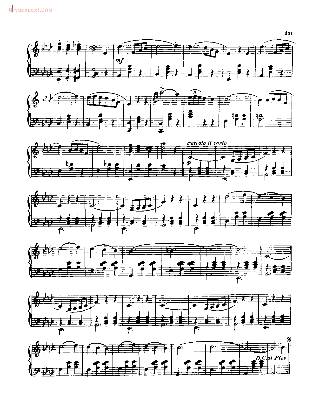 世界钢琴名曲谱_兰色圆舞曲_马九思