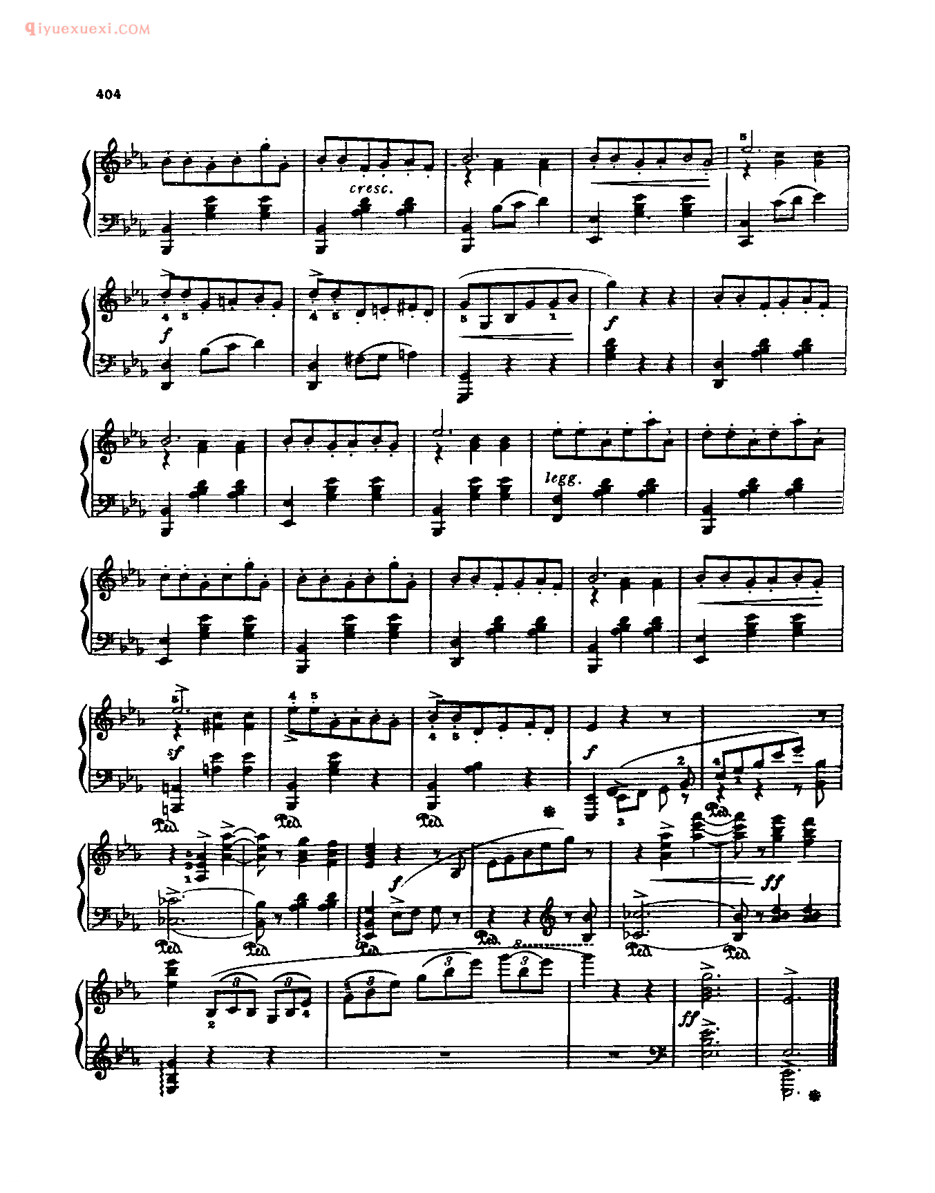 世界钢琴名曲谱_精灵(即兴圆舞曲)_巴赫曼