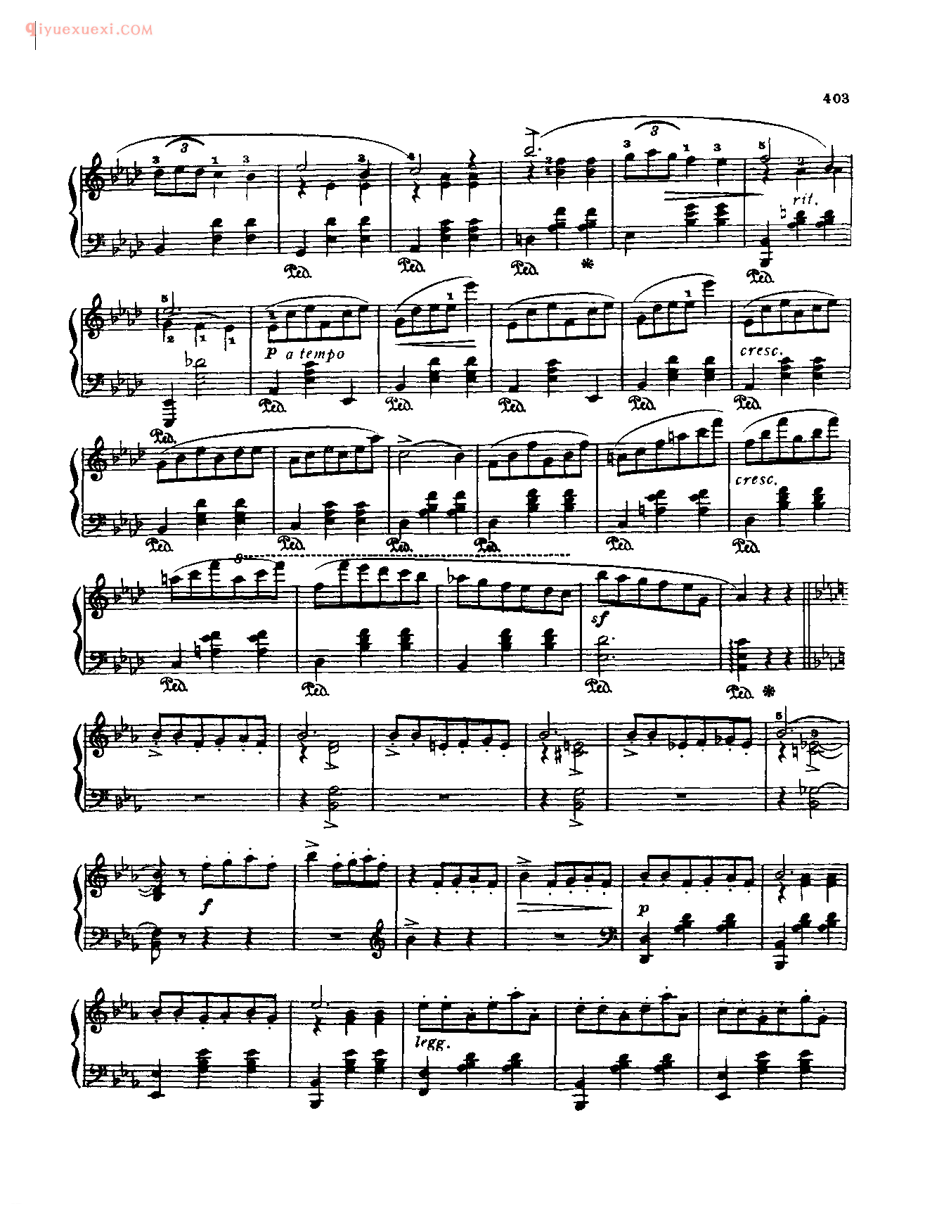 世界钢琴名曲谱_精灵(即兴圆舞曲)_巴赫曼