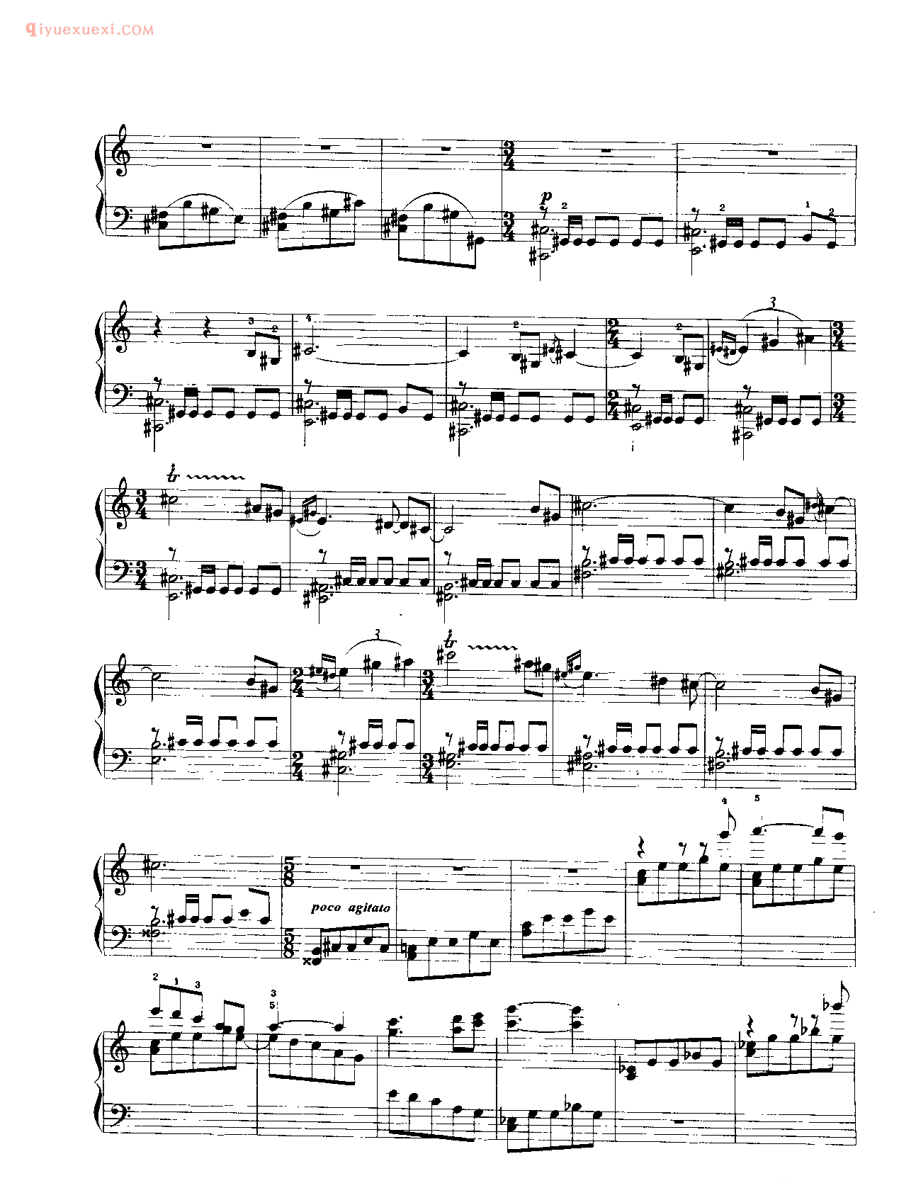 中国钢琴乐曲谱_蚌与渔夫_沈利群曲