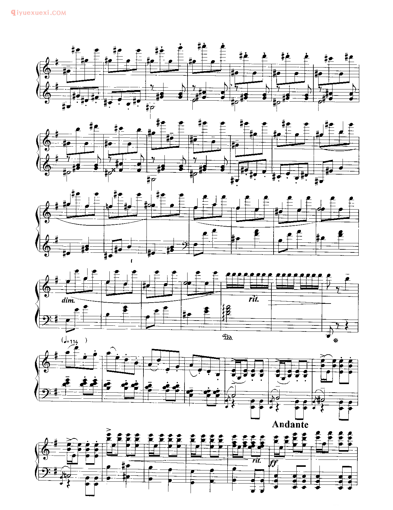 中国钢琴乐曲谱_滇湖琴声_赵晓生曲