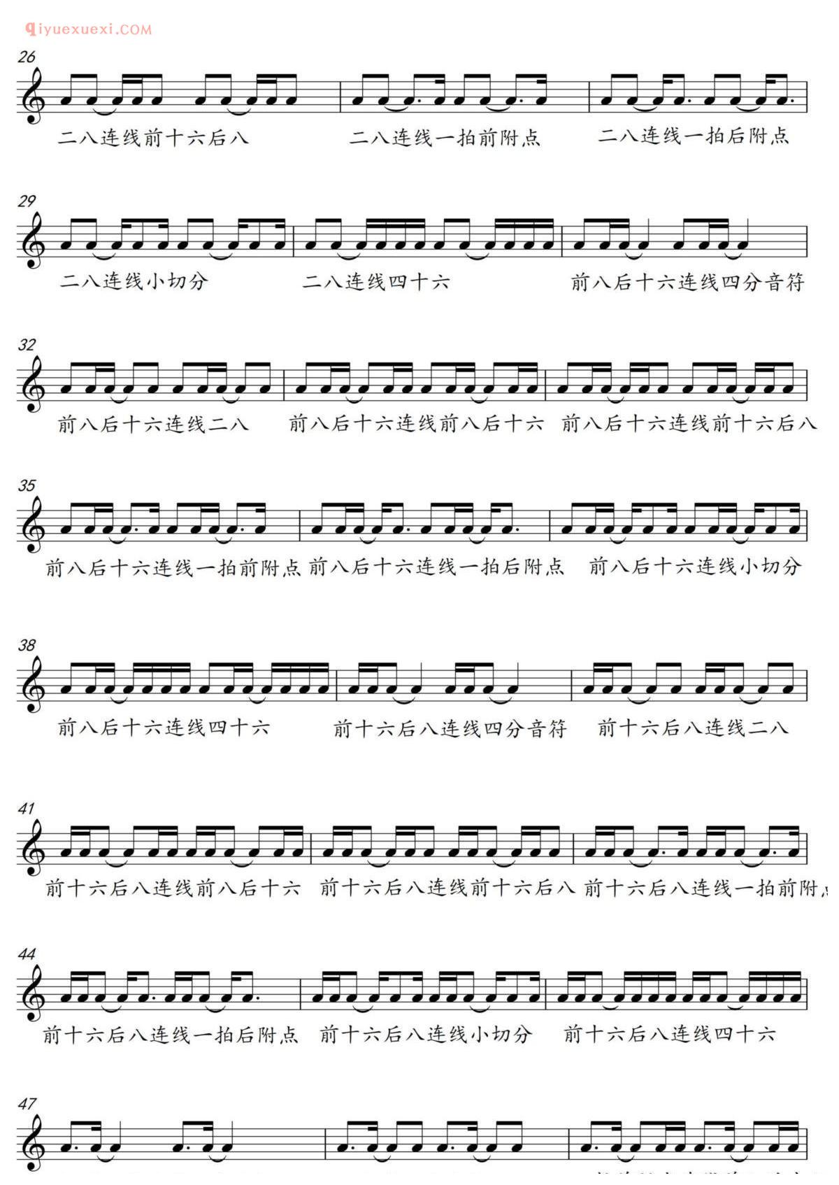 常见节奏型