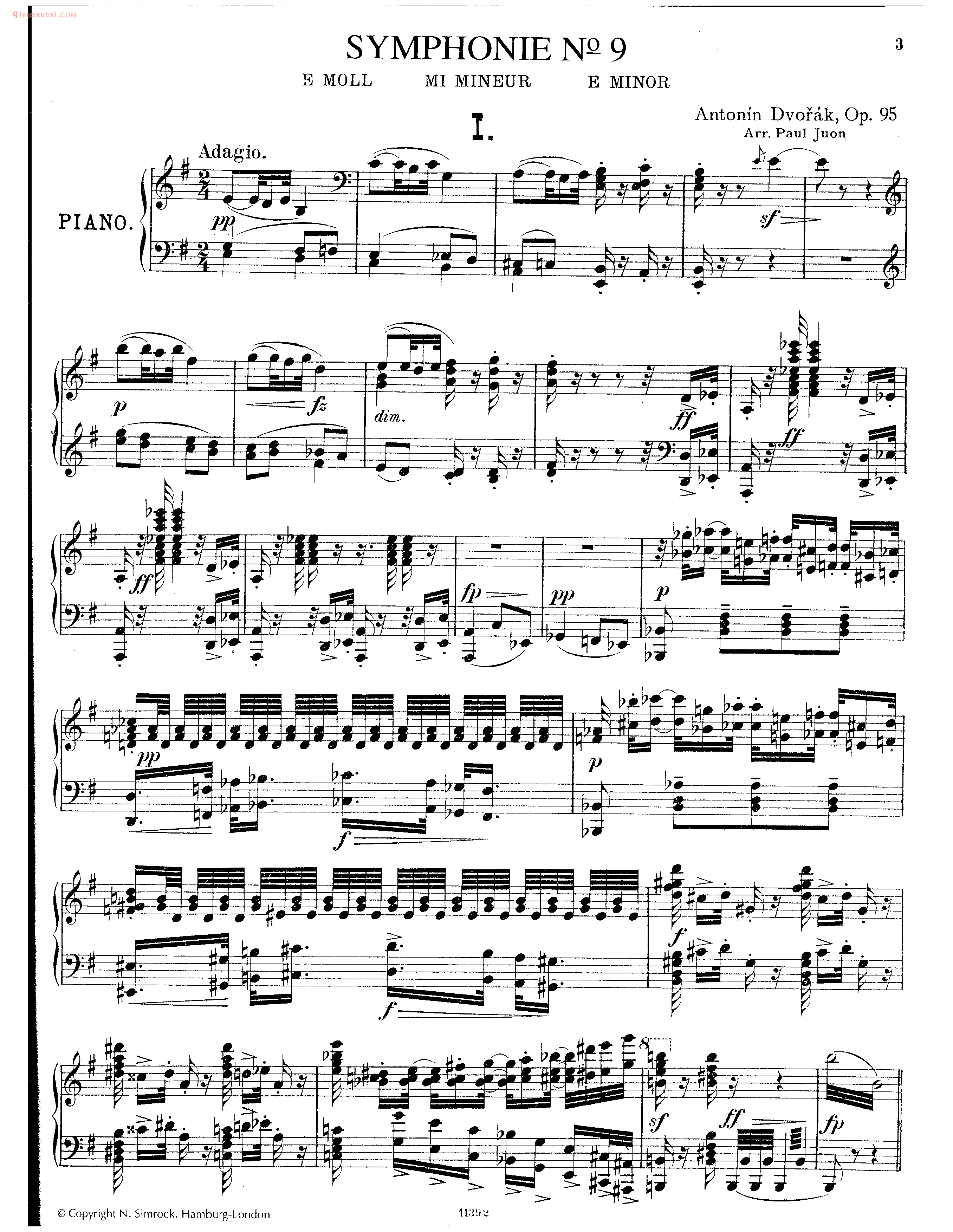 e小调第九交响曲自新大陆Symphony No.9 In E Minor From The New World