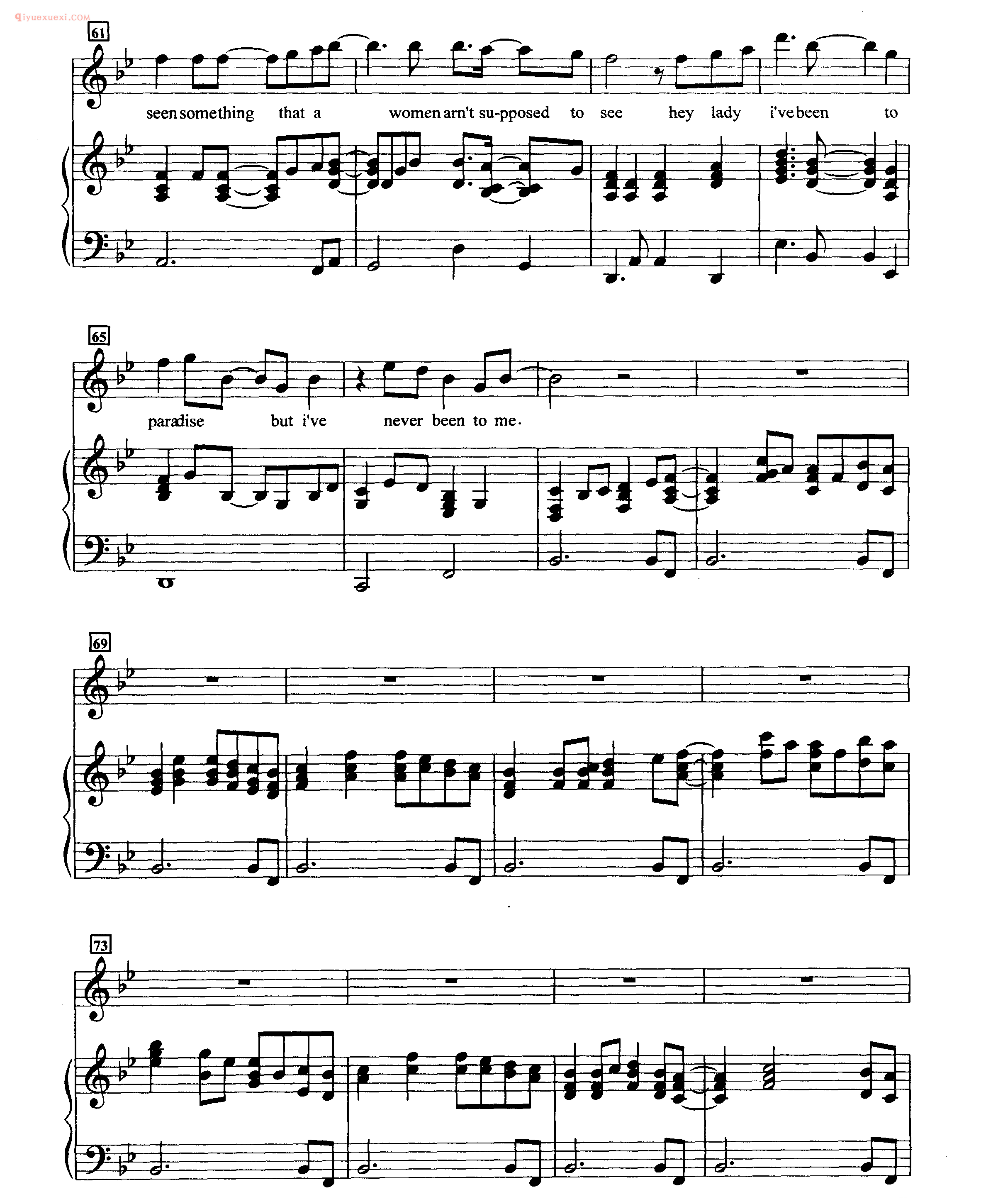 SHE歌曲钢琴谱_ I've never been to me