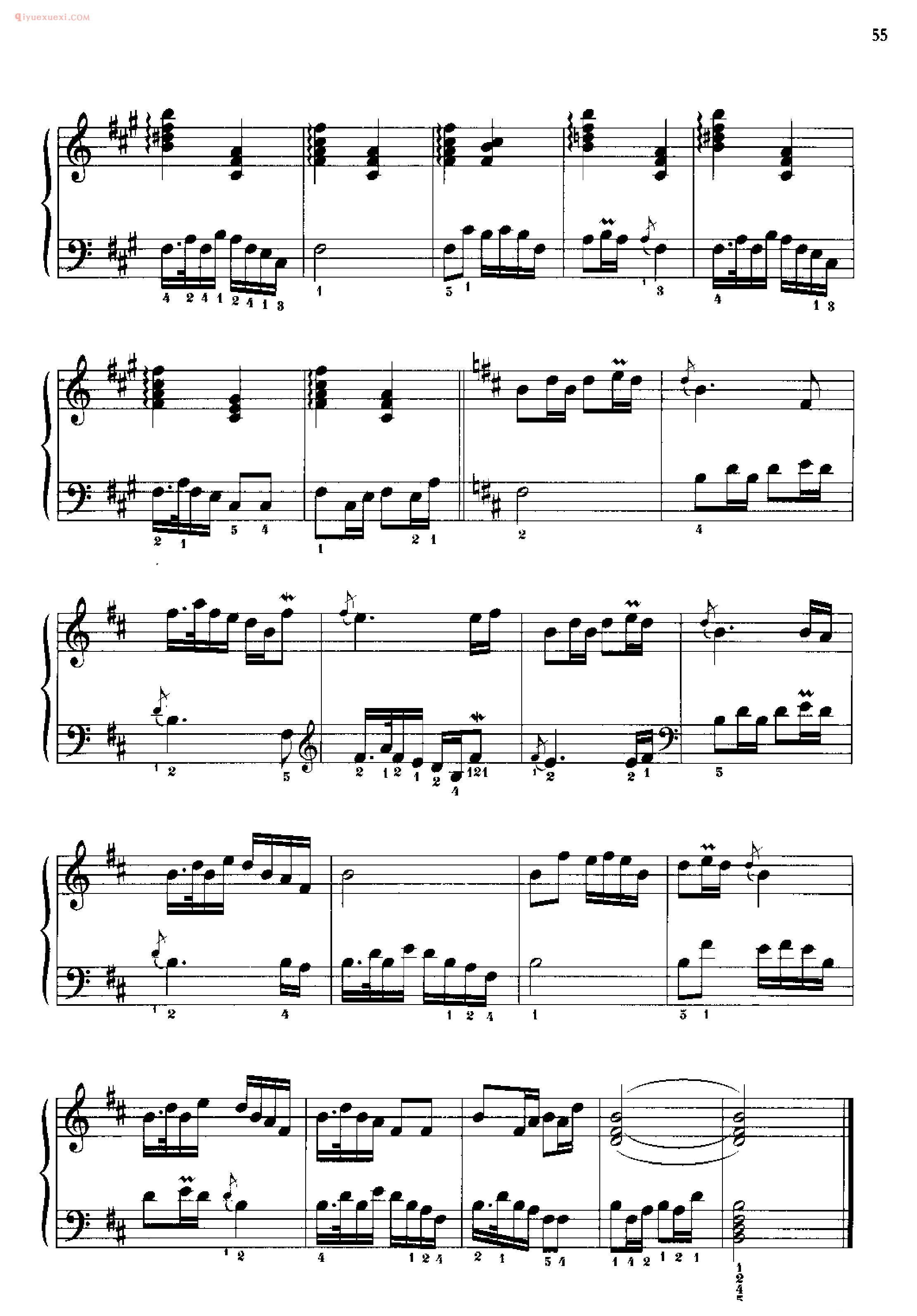 民歌钢琴谱_车鼓调_Chariot and drum tune