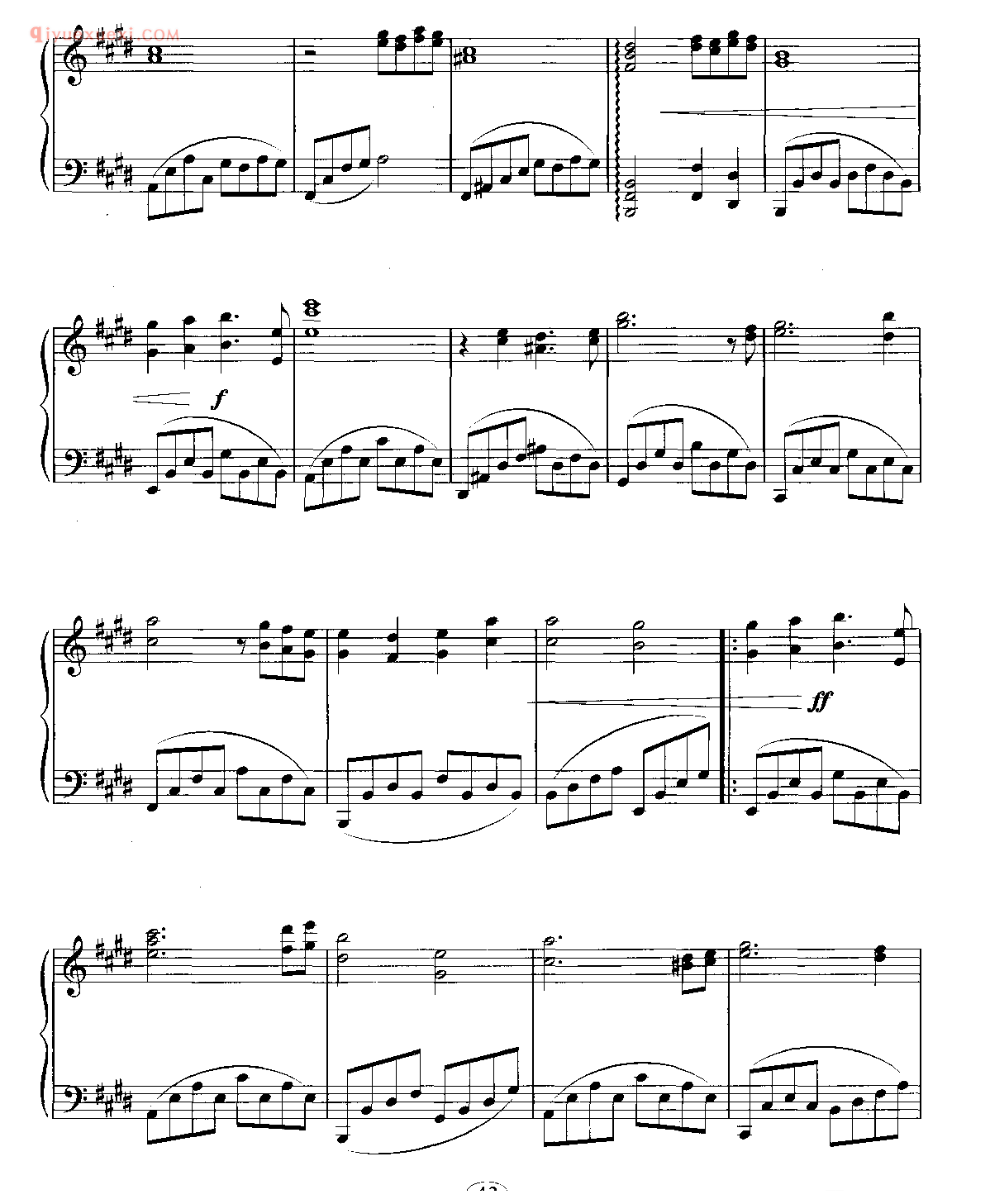火花_钢琴五线谱_韩国电视剧《火花》主题曲