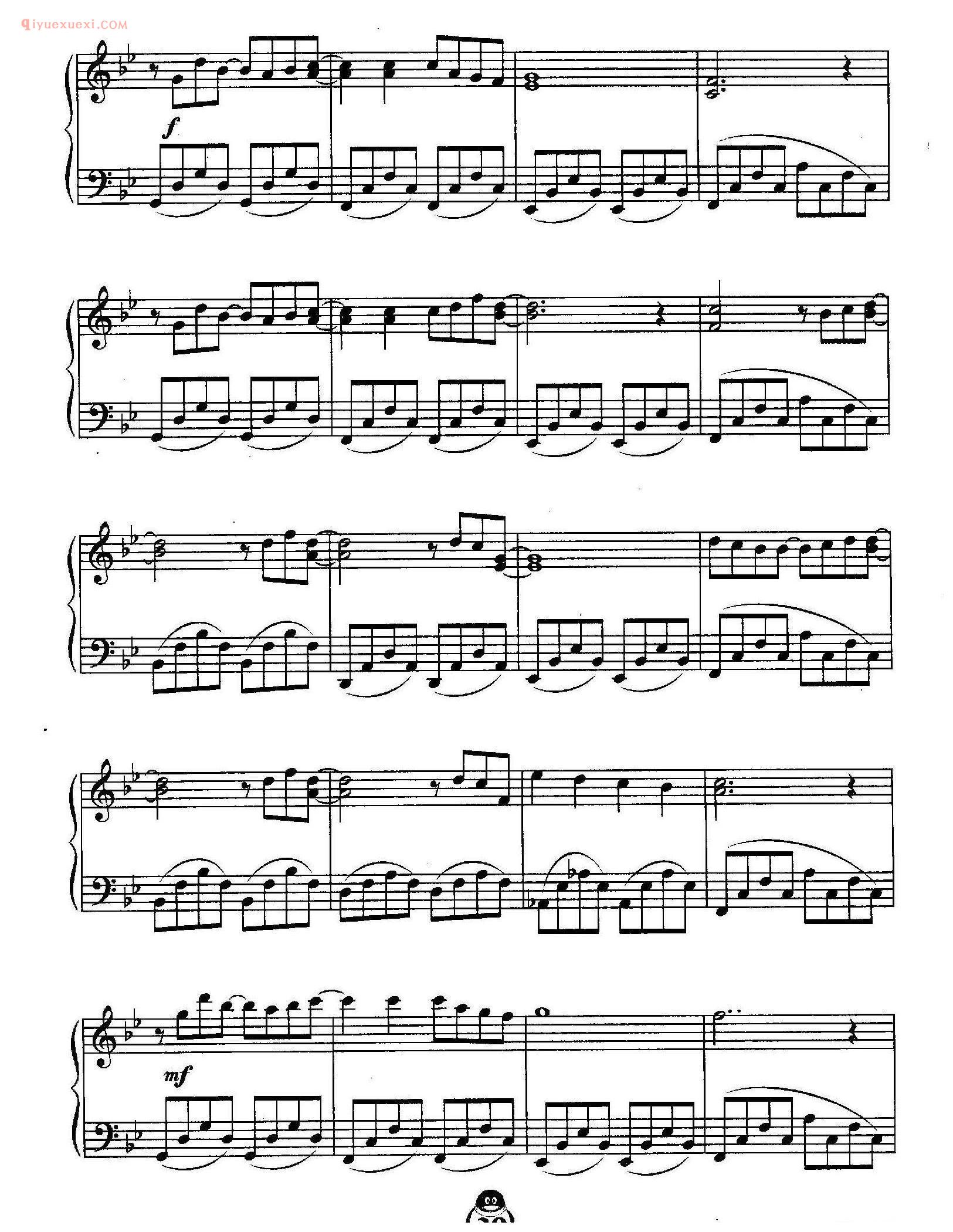火拼泡泡龙背景音乐五线谱(1)_QQ游戏音乐钢琴曲