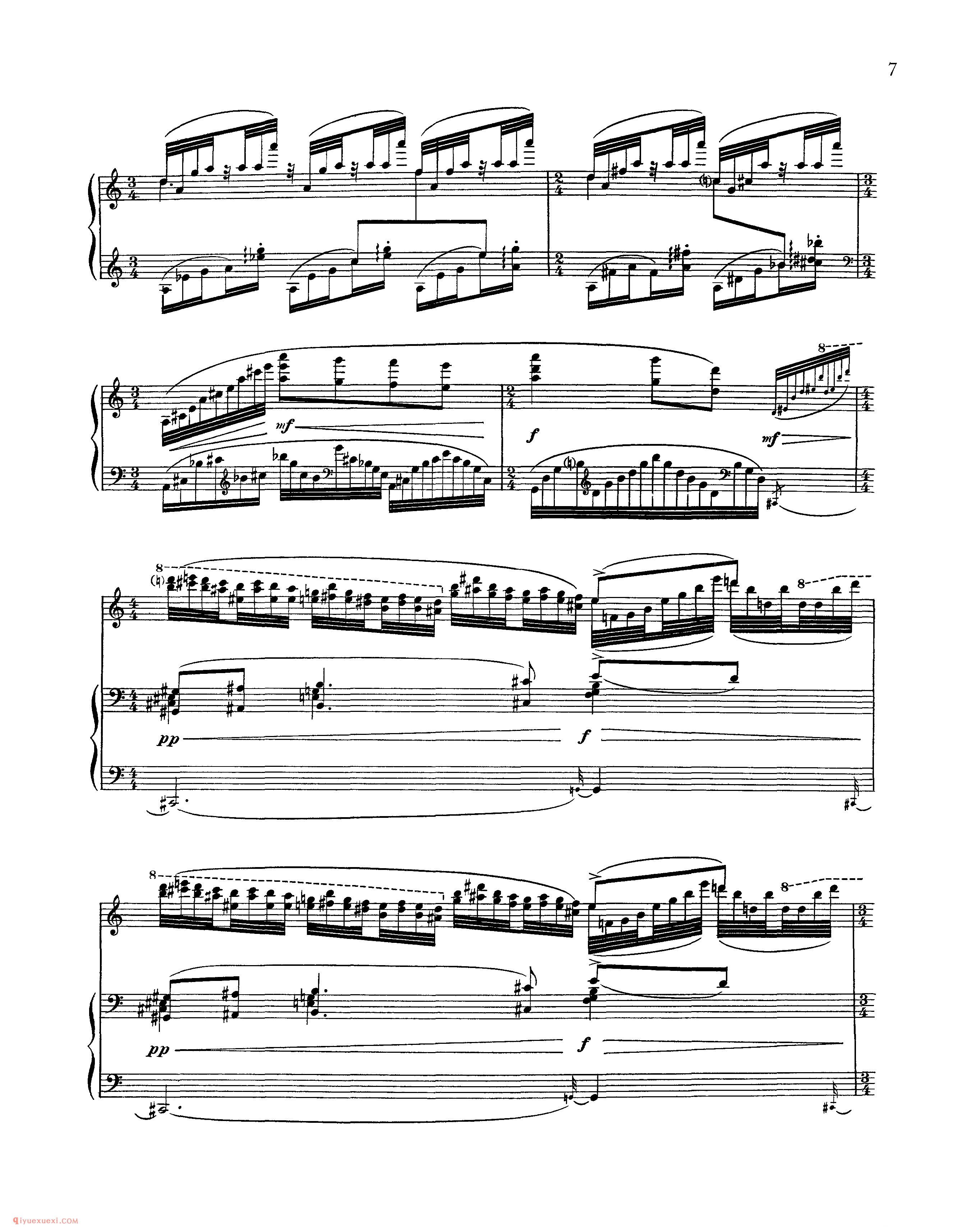 夜之幽灵_Ravel Gaspard de la nuit_超高难度钢琴谱