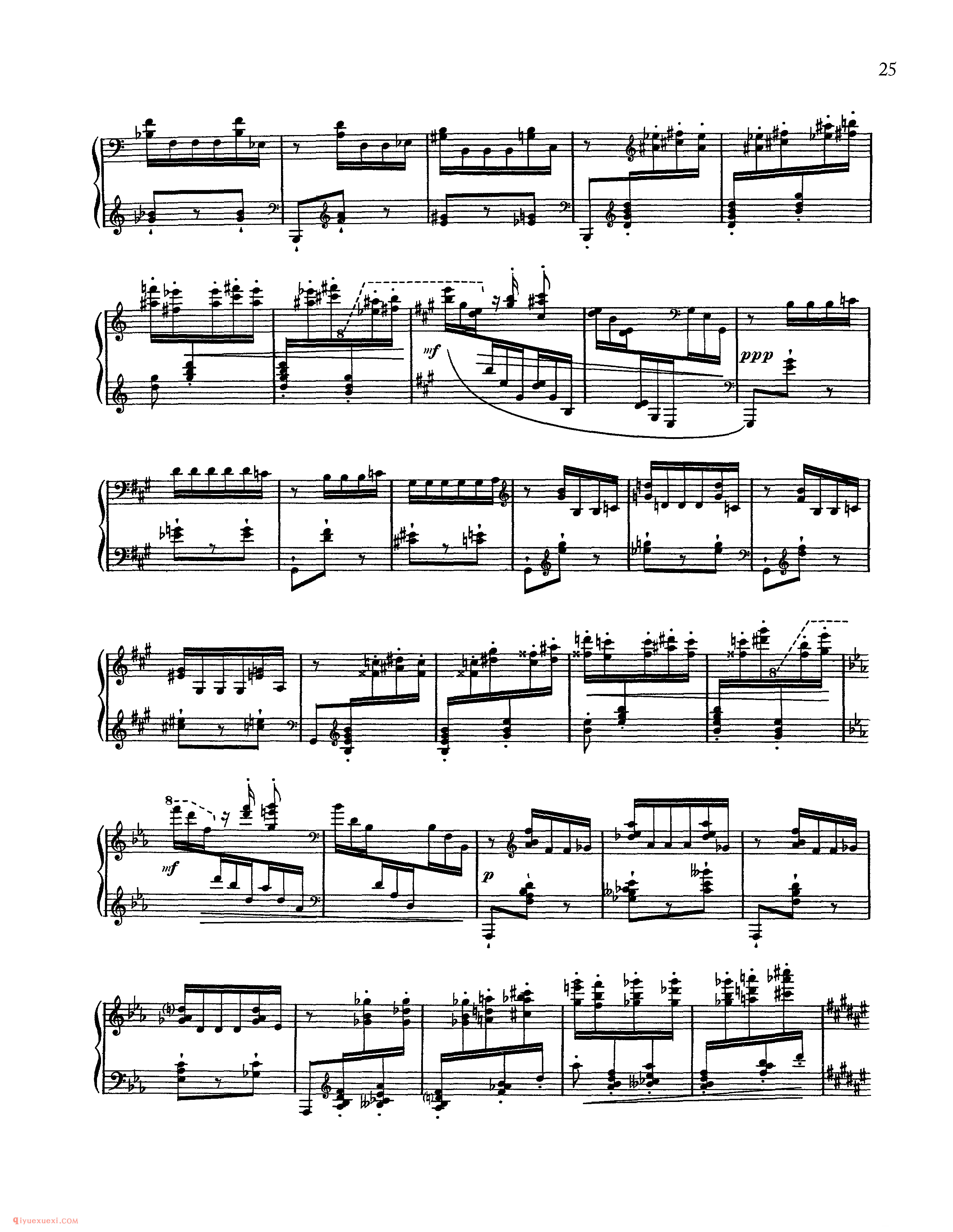 夜之幽灵_Ravel Gaspard de la nuit_超高难度钢琴谱