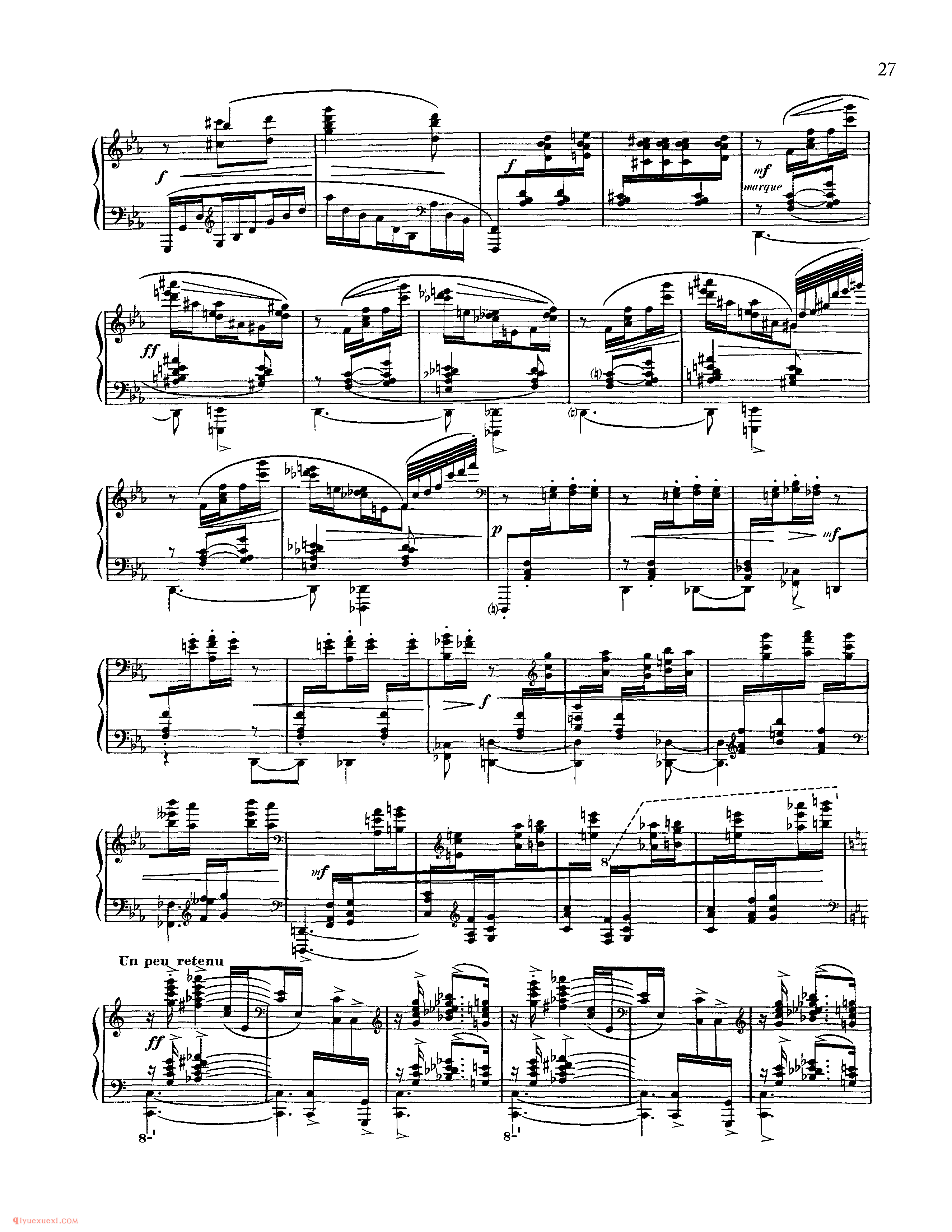 夜之幽灵_Ravel Gaspard de la nuit_超高难度钢琴谱