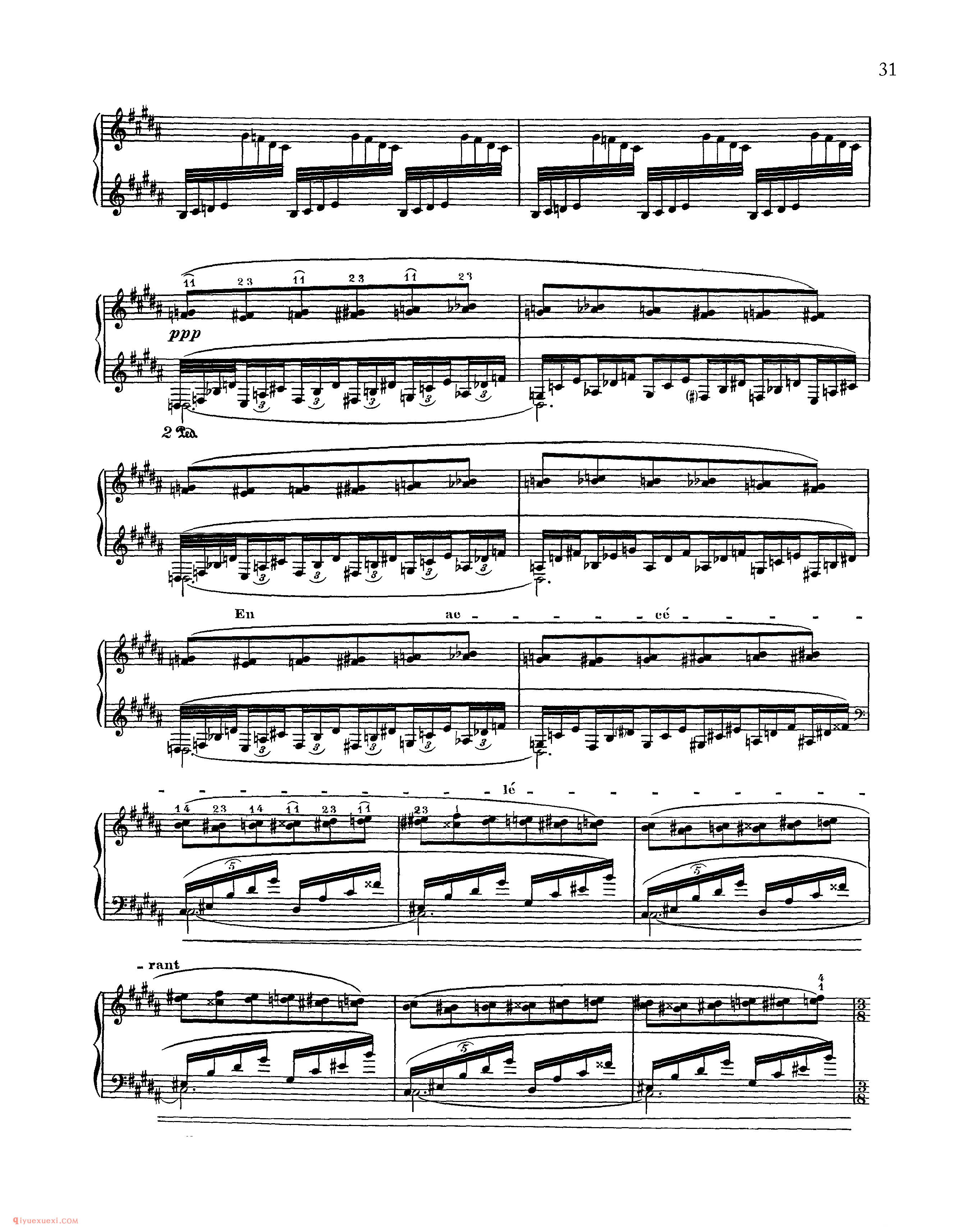夜之幽灵_Ravel Gaspard de la nuit_超高难度钢琴谱