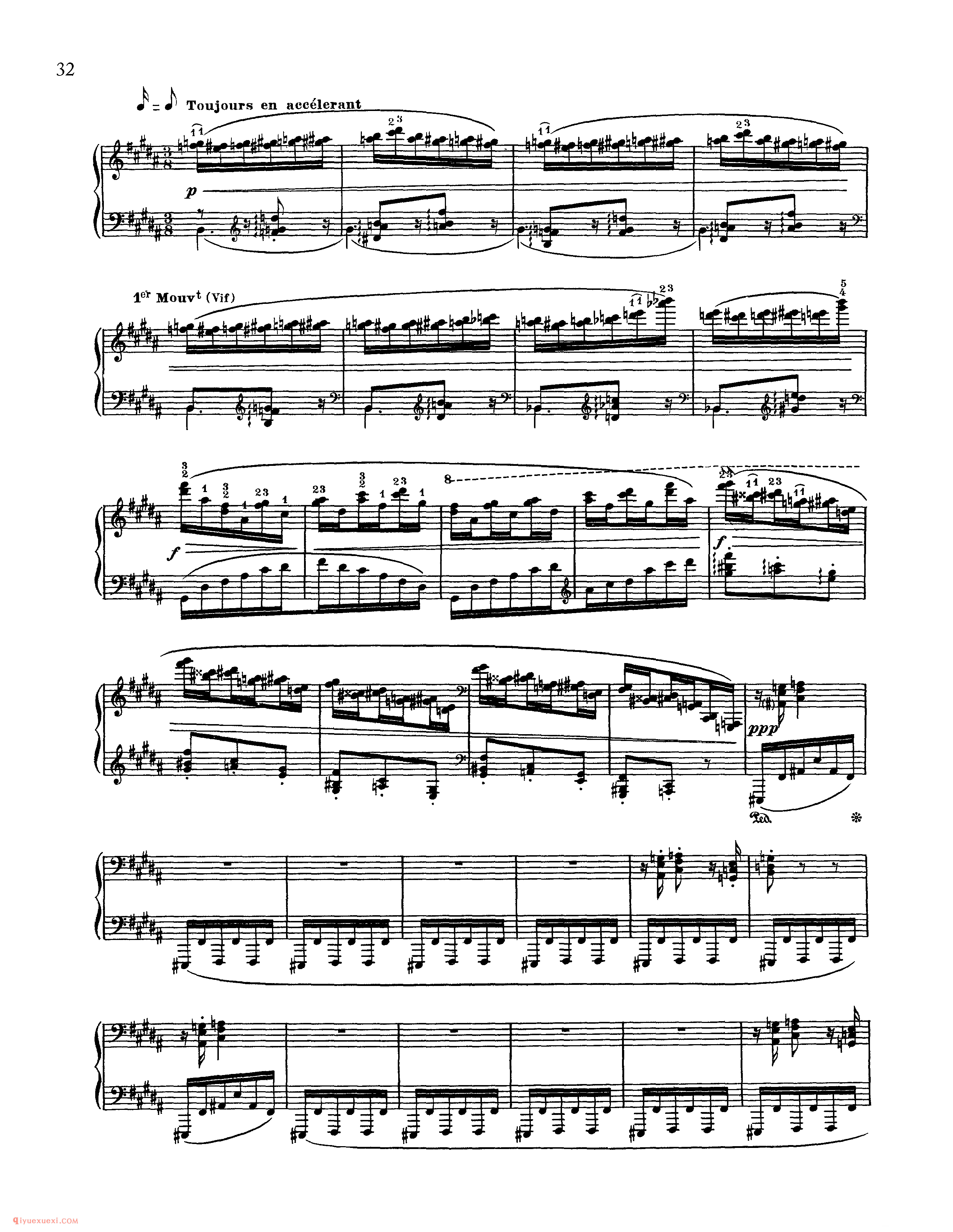 夜之幽灵_Ravel Gaspard de la nuit_超高难度钢琴谱