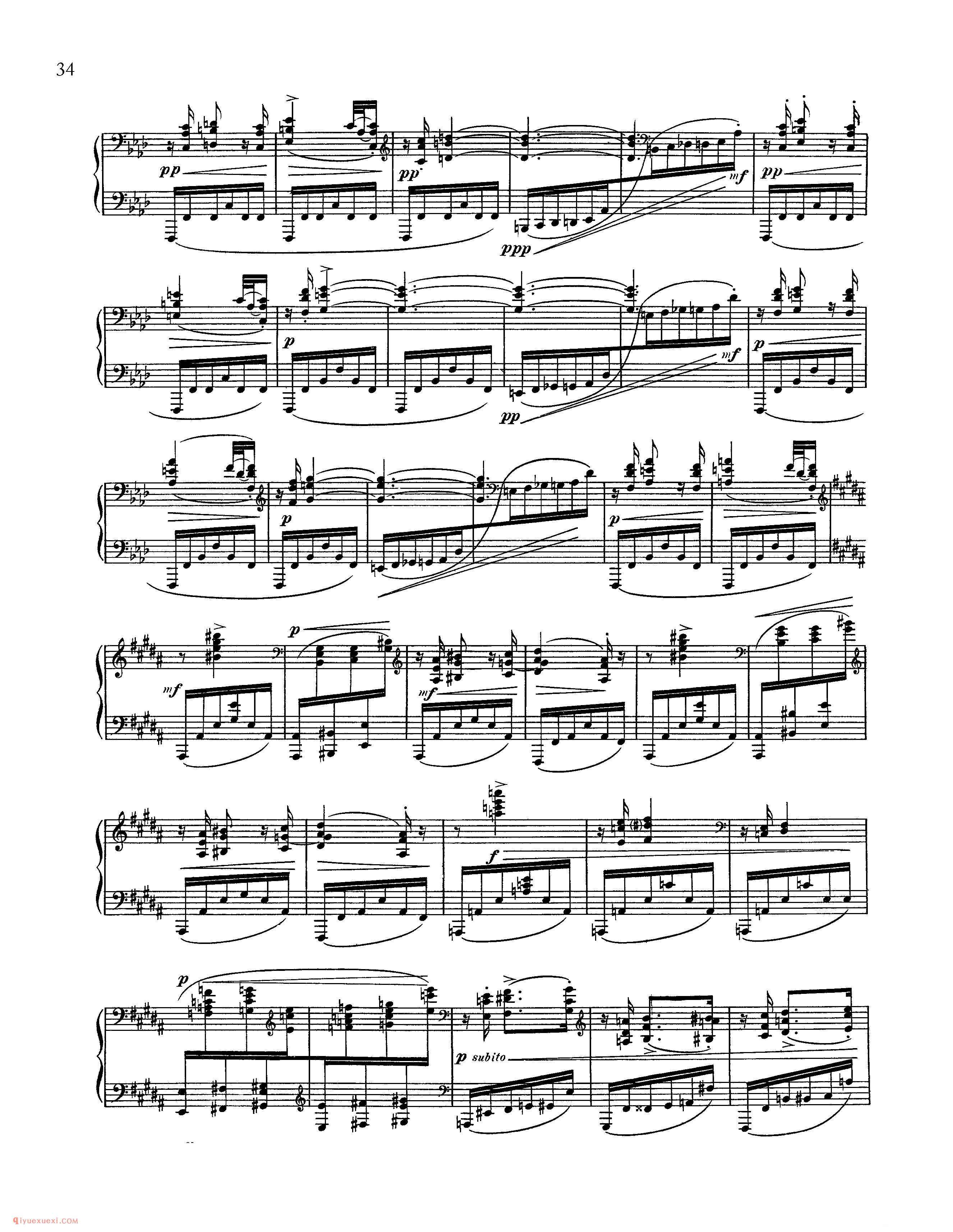 夜之幽灵_Ravel Gaspard de la nuit_超高难度钢琴谱
