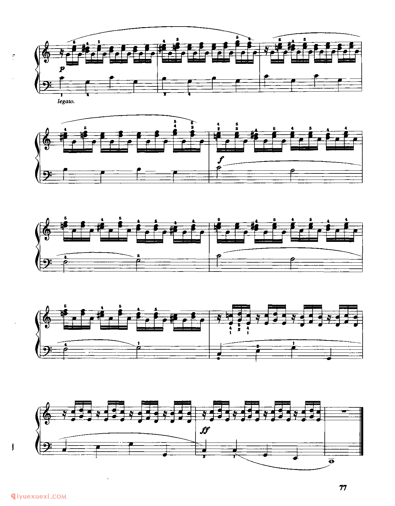 车尔尼作品636_手指灵巧的钢琴初步练习曲_车尔尼钢琴练习曲集