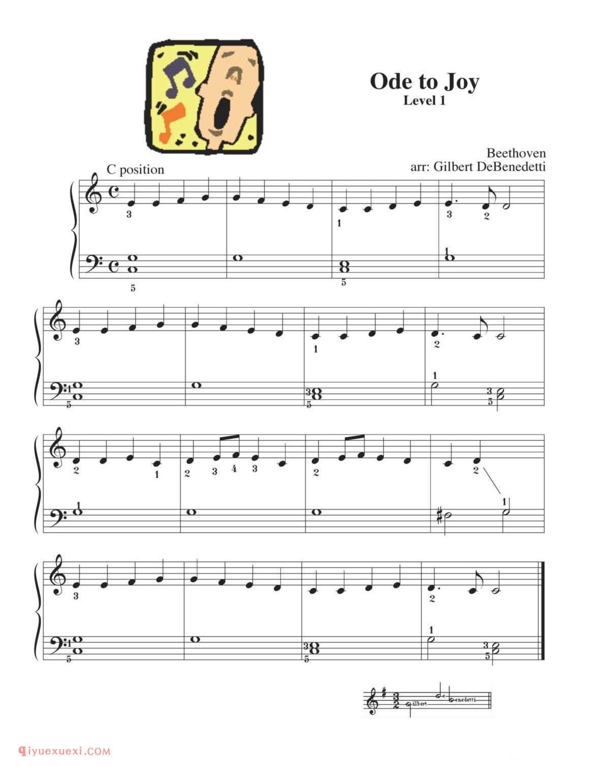 Ode to joy_初级钢琴练习曲