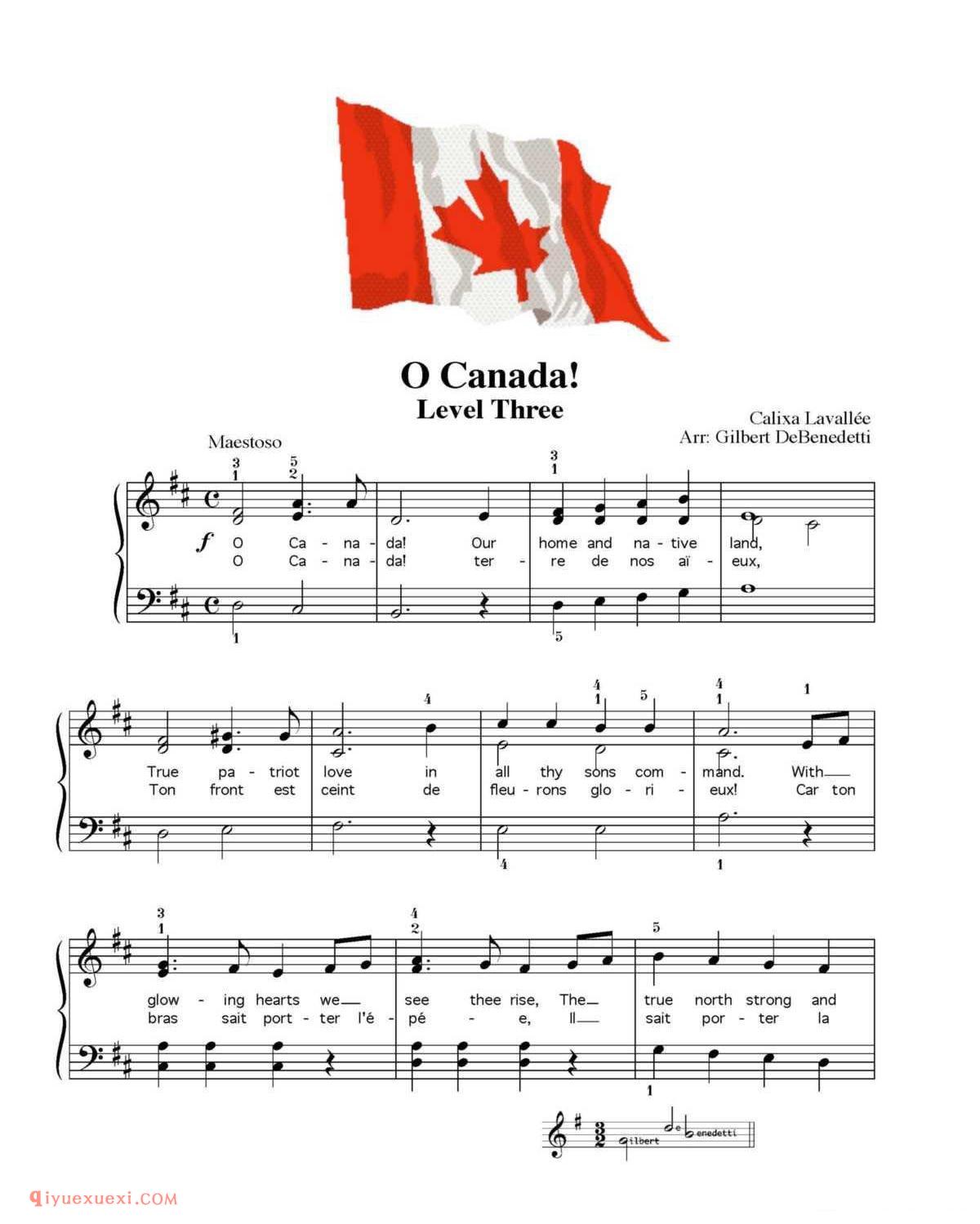 o Canada!_钢琴三级练习曲