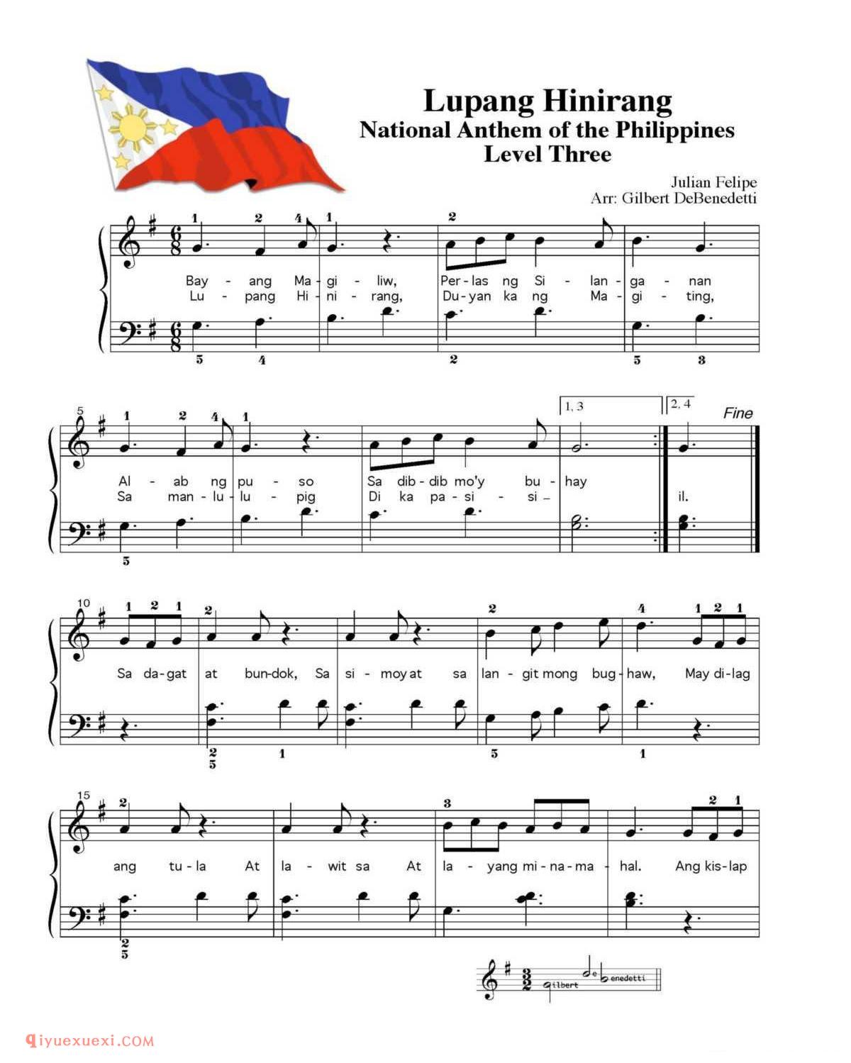 Lupang Hinirang_钢琴三级练习曲