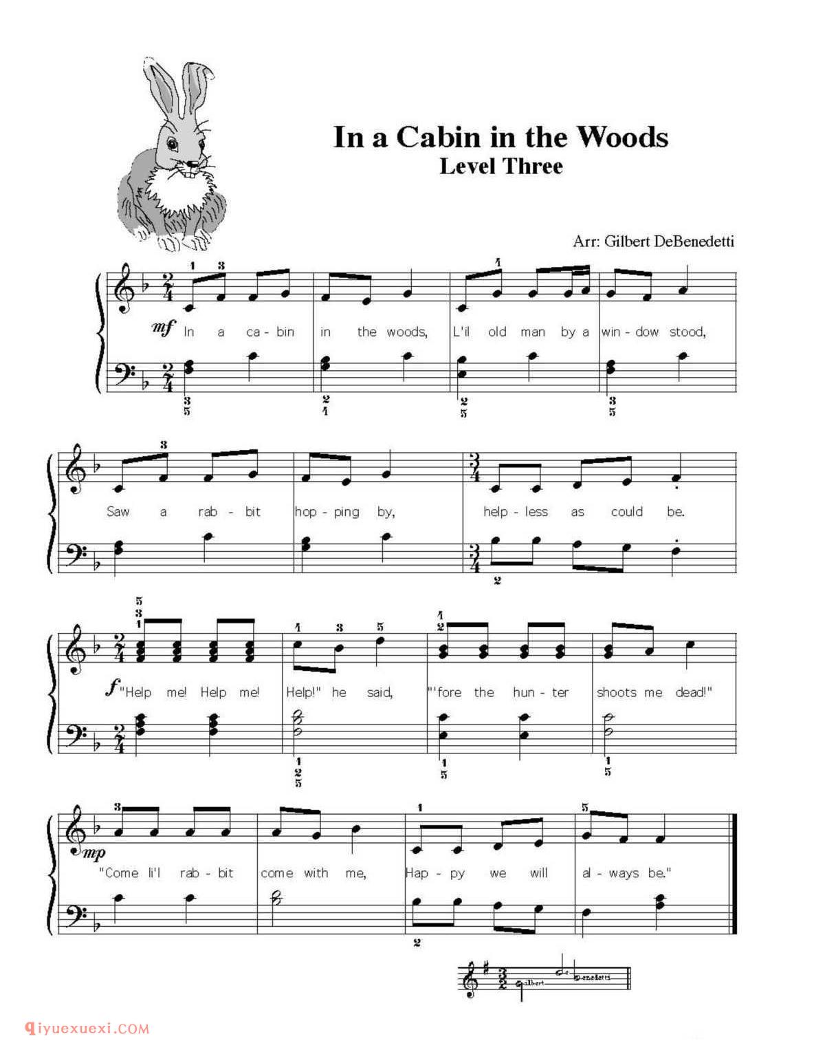In a Cabin in the Woods_钢琴三级练习曲