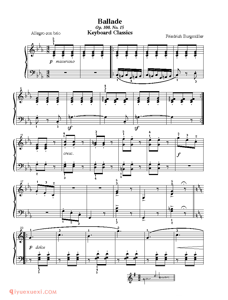 Ballade_钢琴中级练习曲