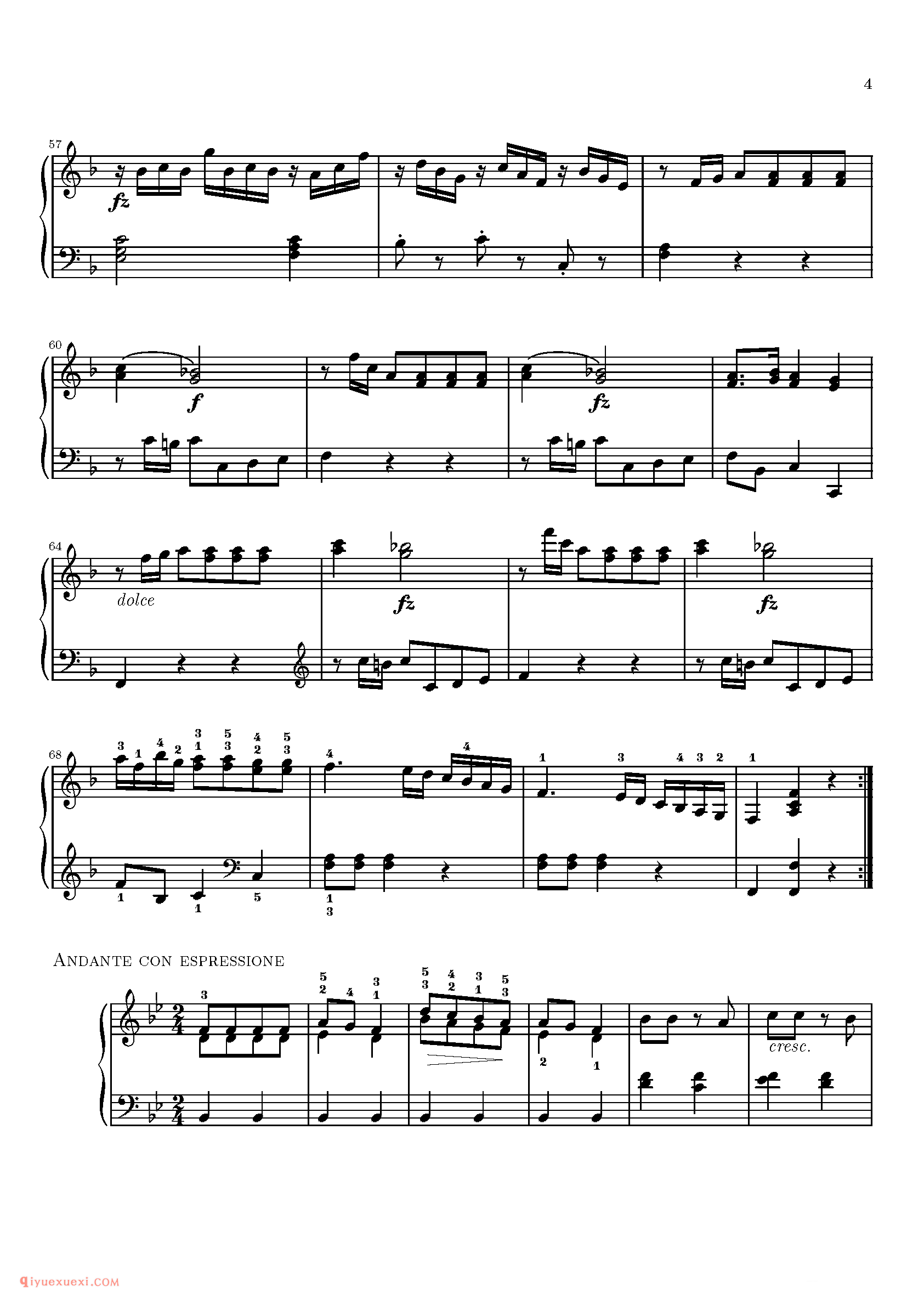 Sonatina 4_钢琴中级练习曲