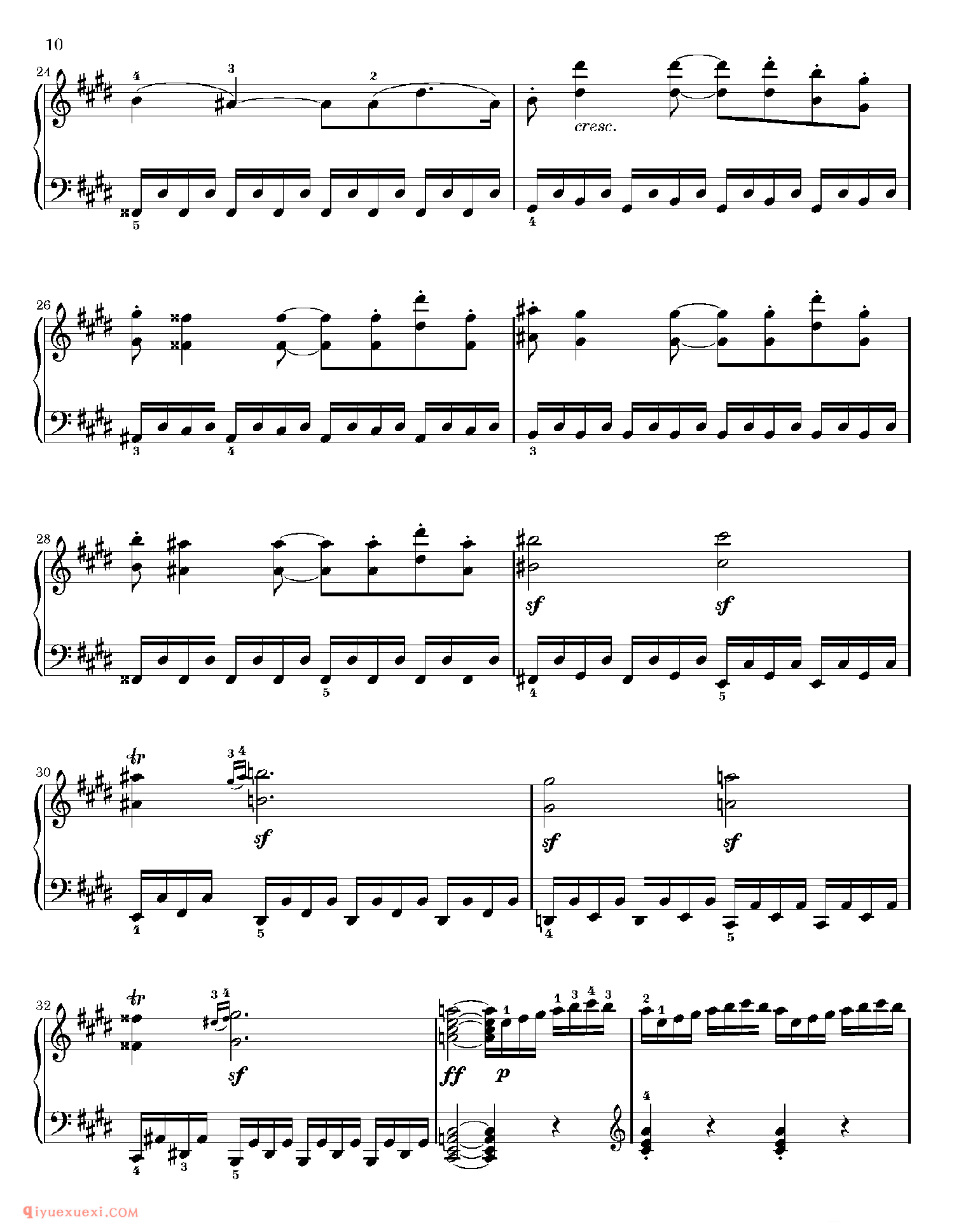 Sonata No.14, 'Moonlight'_钢琴中级练习曲