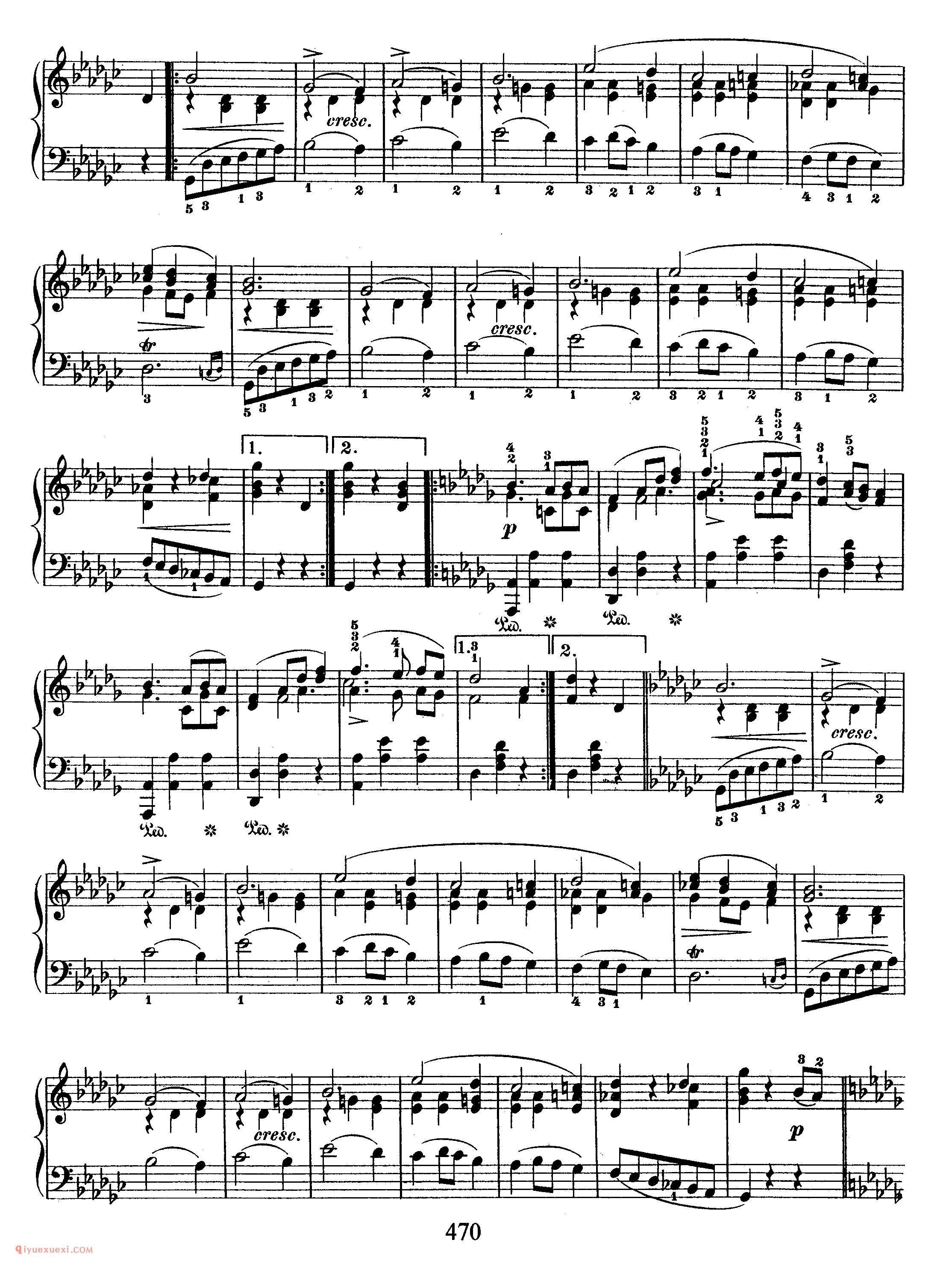 3 Waltzes, Op 70_降G大调/f小调/降D大调_肖邦圆舞曲钢琴谱