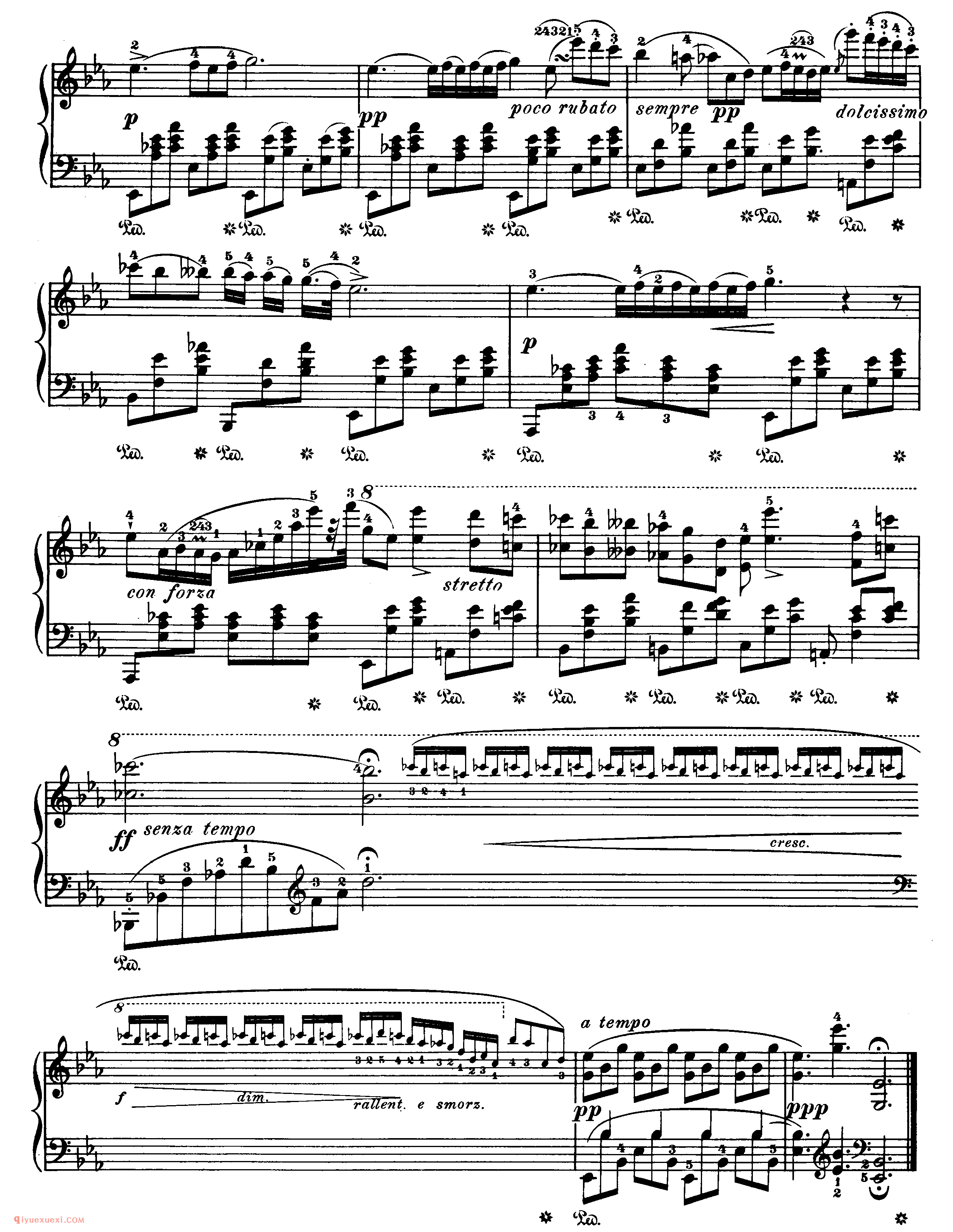 nocturne op.9,no.2_降E大调_夜曲_肖邦钢琴谱