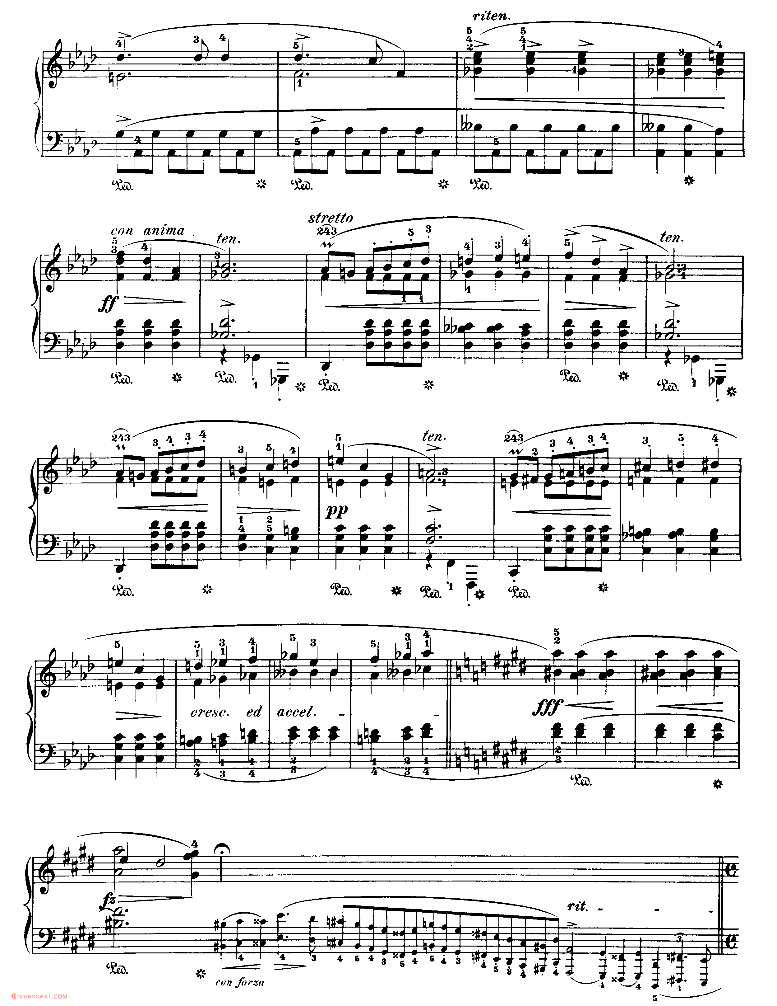 nocturne op.27,no.1_升c小调_夜曲_肖邦钢琴谱