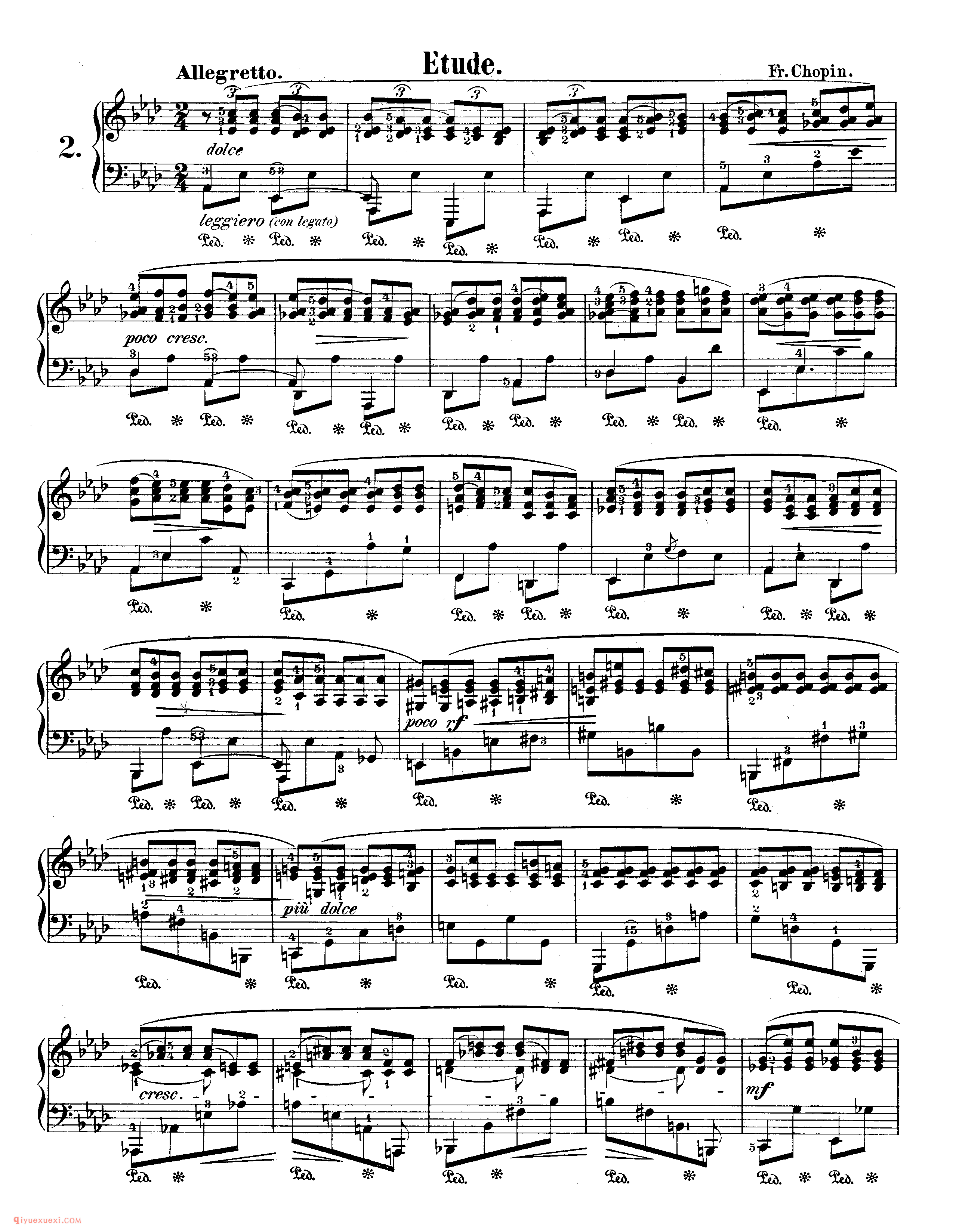 肖邦三首新练习曲 Trois Nouvelles Etudes_练习曲_肖邦钢琴谱