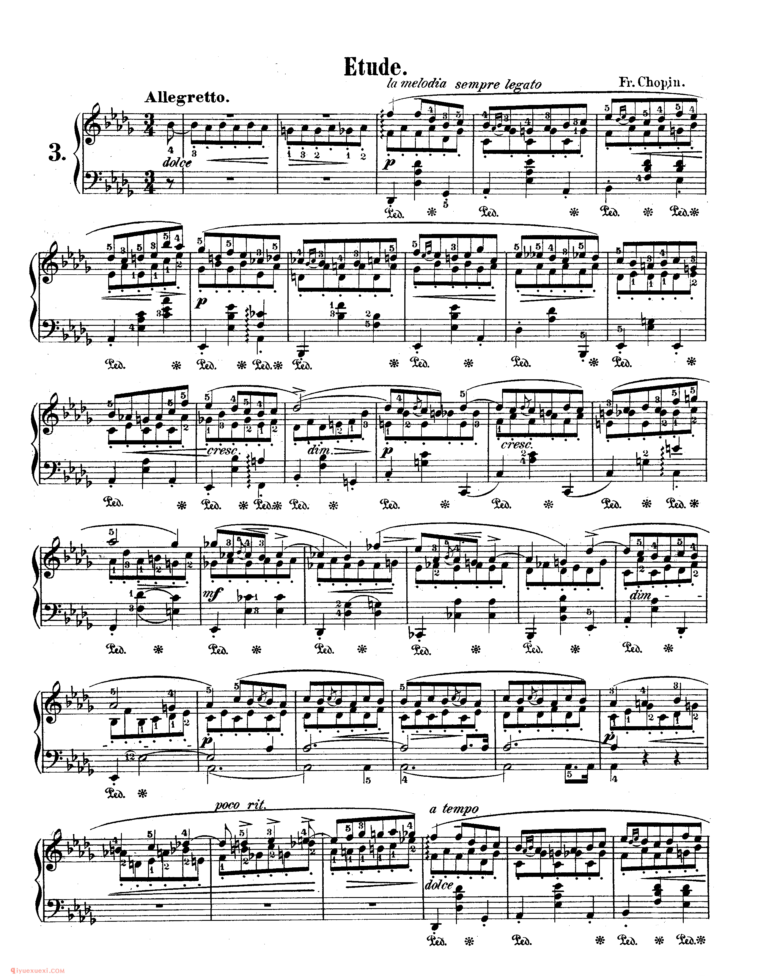 肖邦三首新练习曲 Trois Nouvelles Etudes_练习曲_肖邦钢琴谱