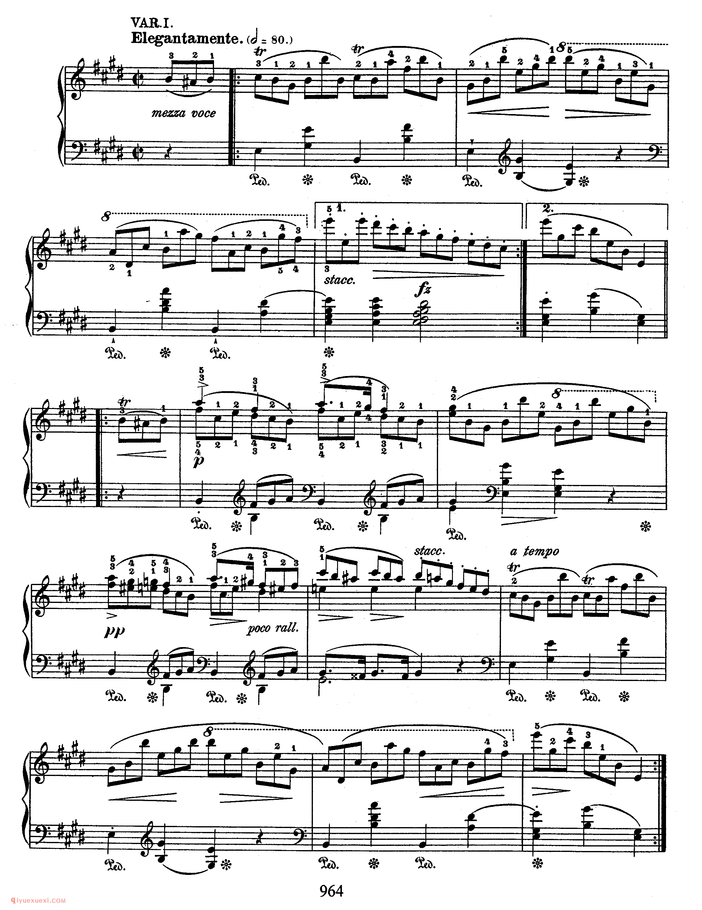 Introduction & Variation on a German Air_肖邦钢琴谱