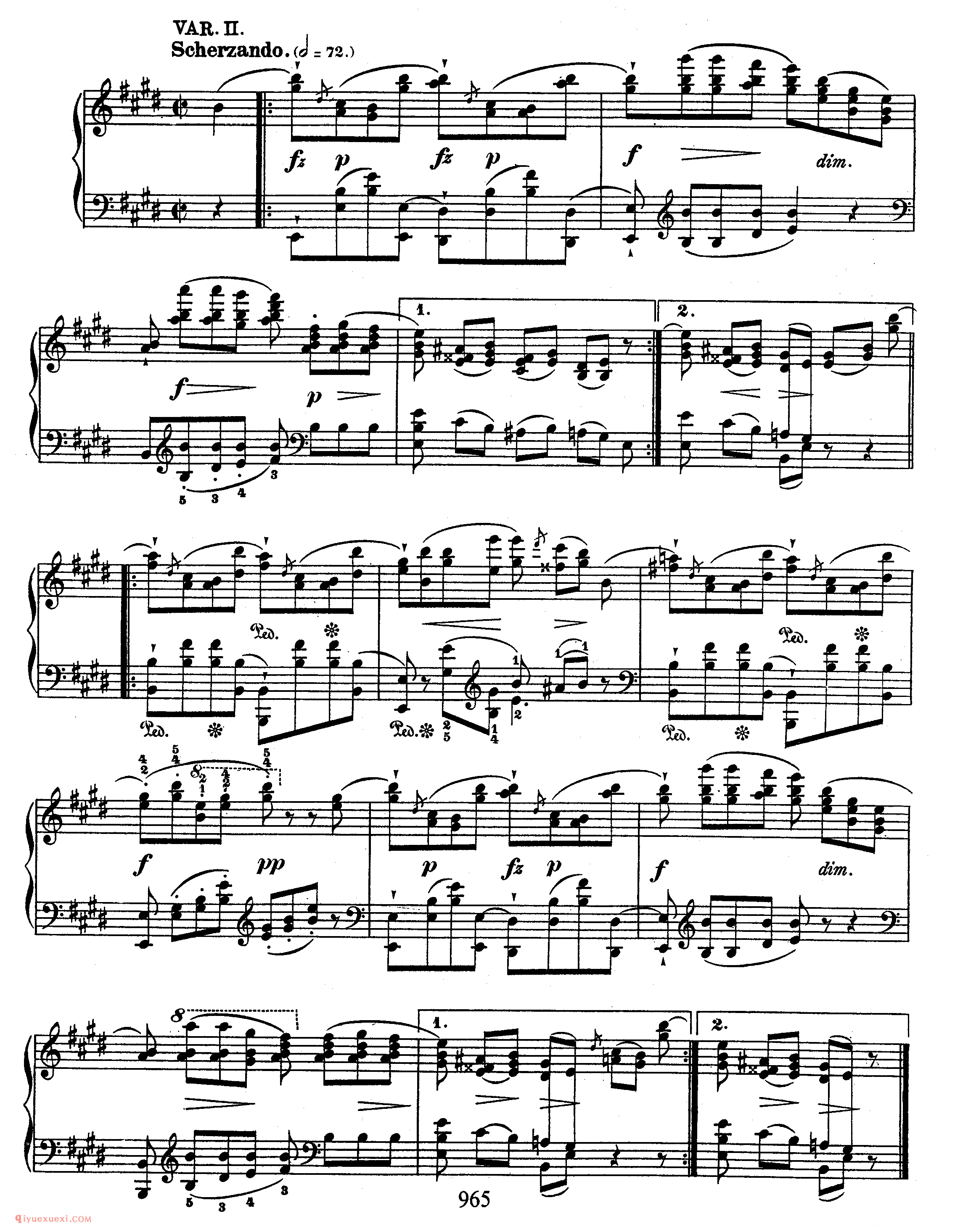 Introduction & Variation on a German Air_肖邦钢琴谱