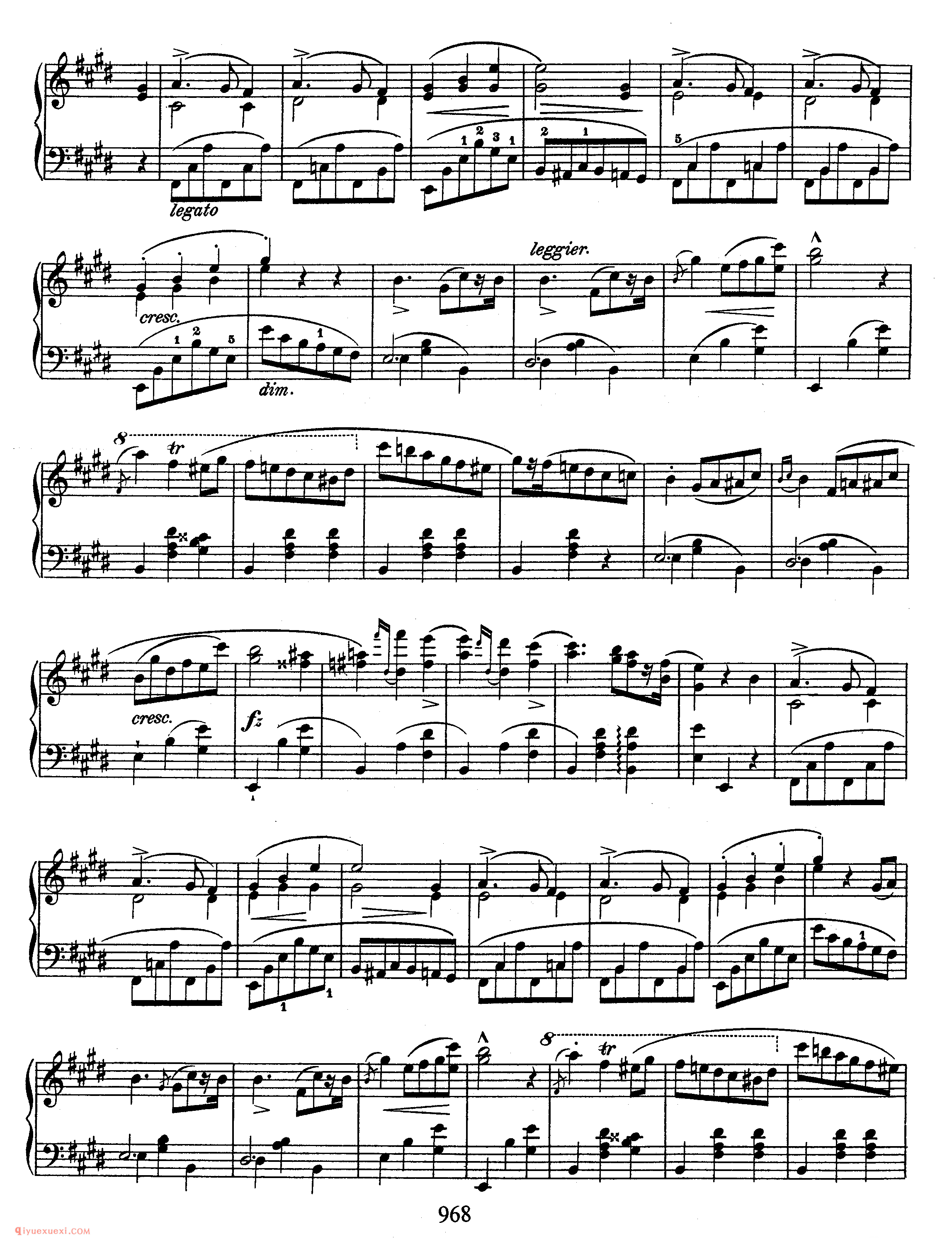 Introduction & Variation on a German Air_肖邦钢琴谱