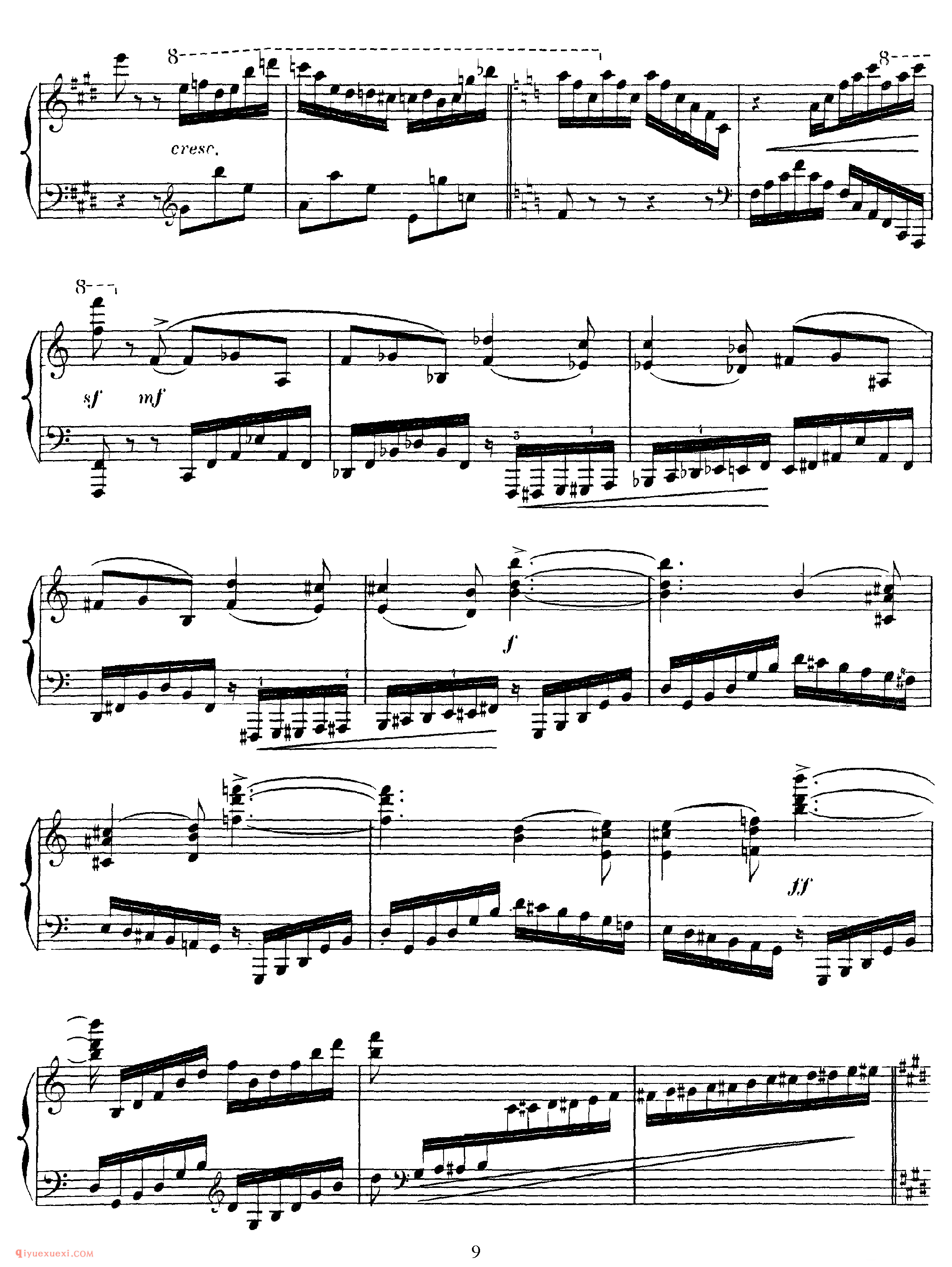 热情的快板 Allegro Appassionato, Op 70_圣桑钢琴谱