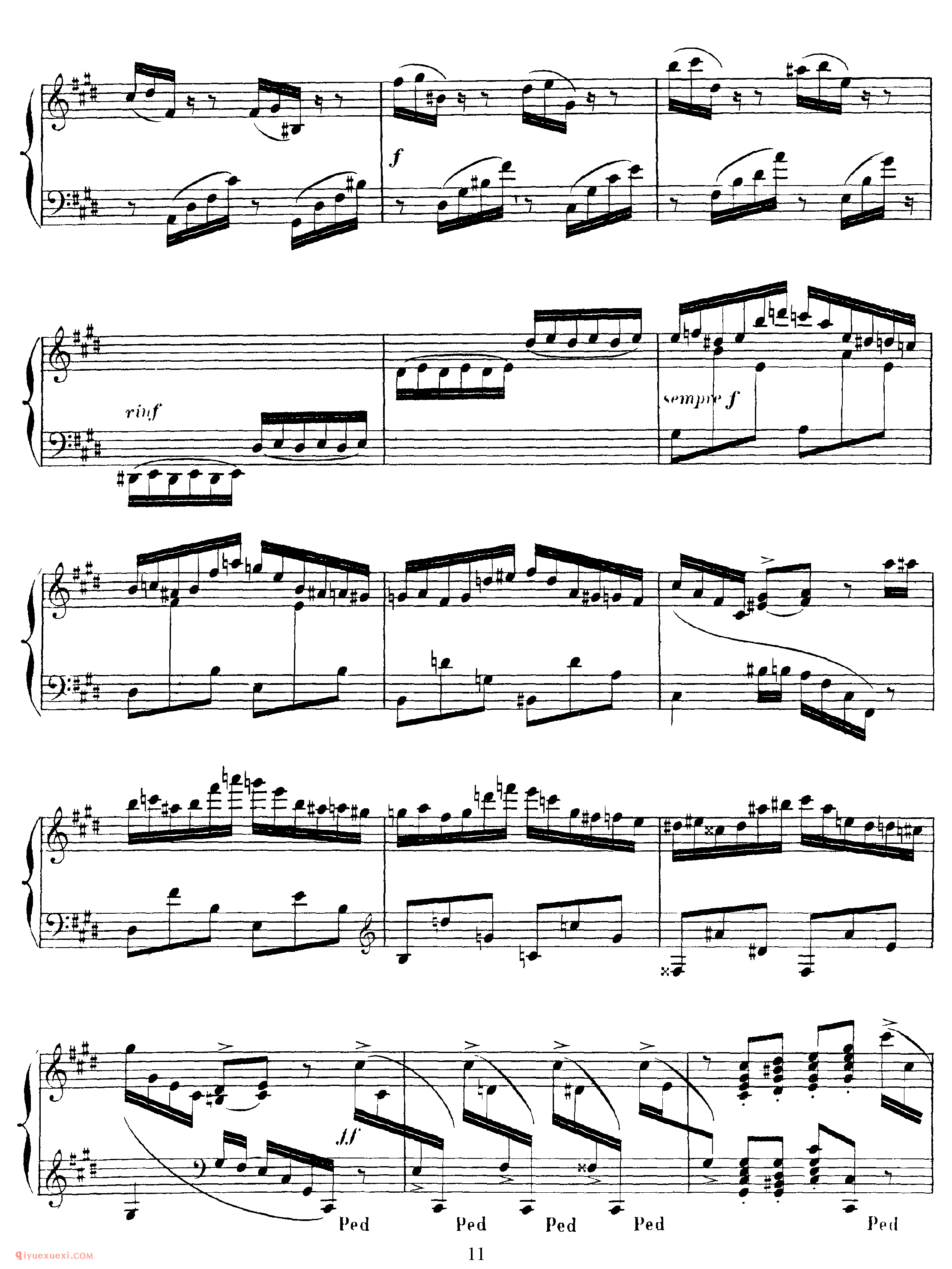 热情的快板 Allegro Appassionato, Op 70_圣桑钢琴谱