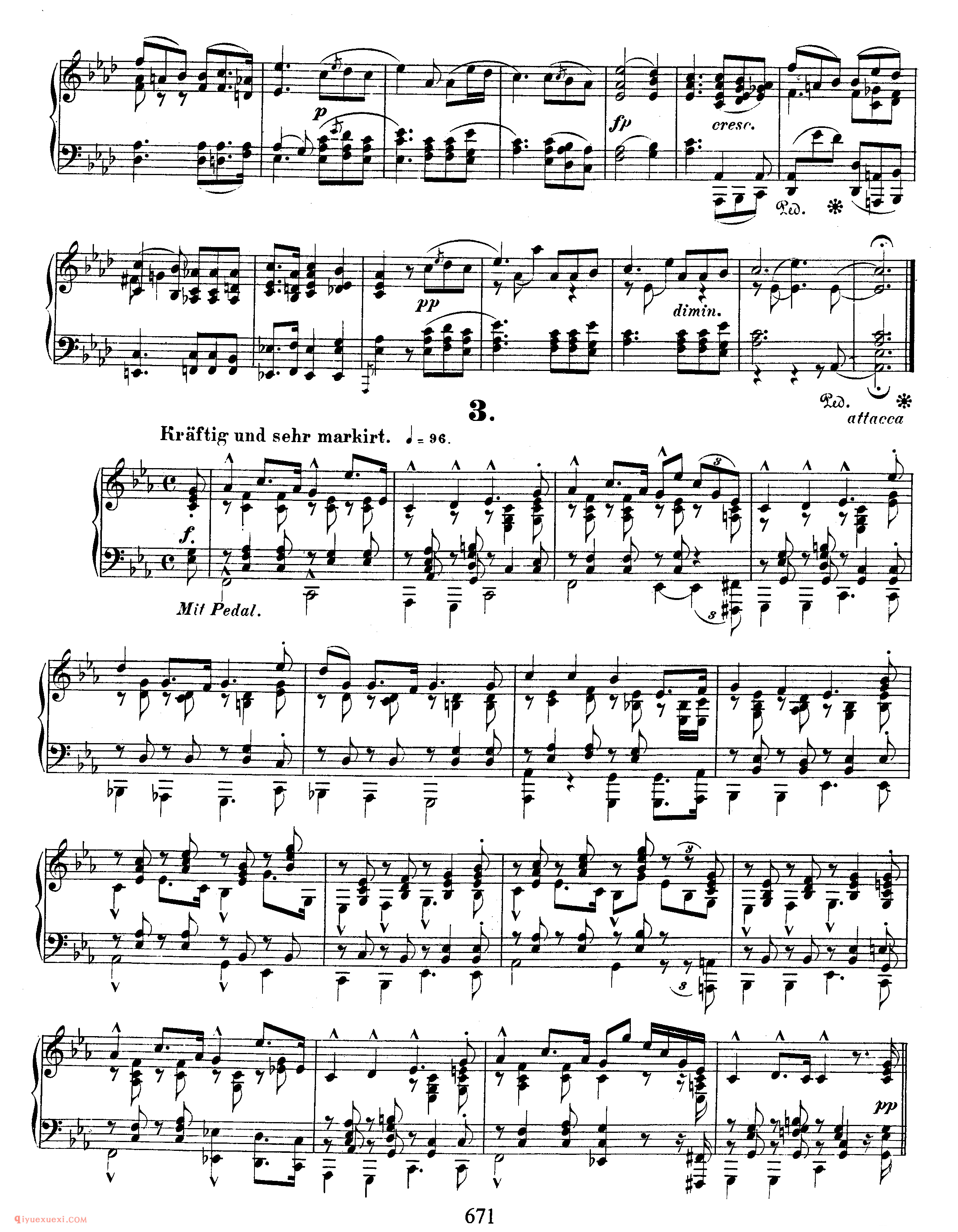 舒曼《幻想曲集》作品111_Schumann 3 Fantasy Pieces_ Op.111_舒曼钢琴谱