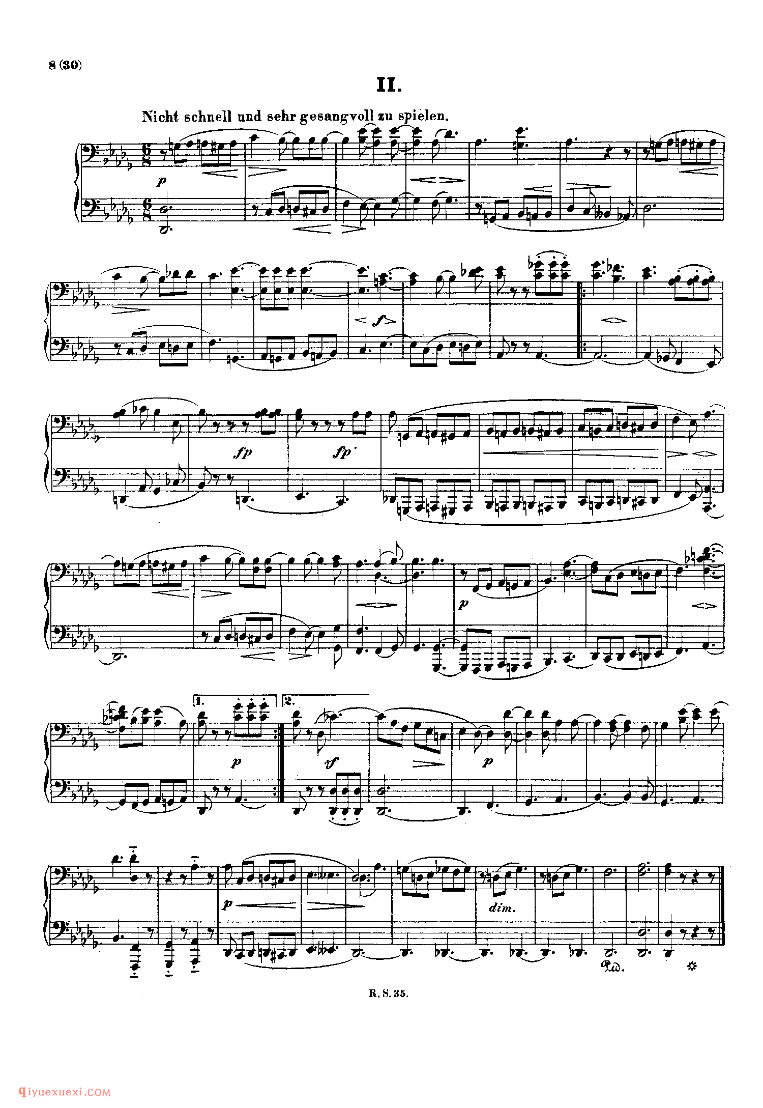 舒曼《来自东方的图画》作品66(四手联弹)_Schumann Bilder aus Osten Op.66_舒曼钢琴谱