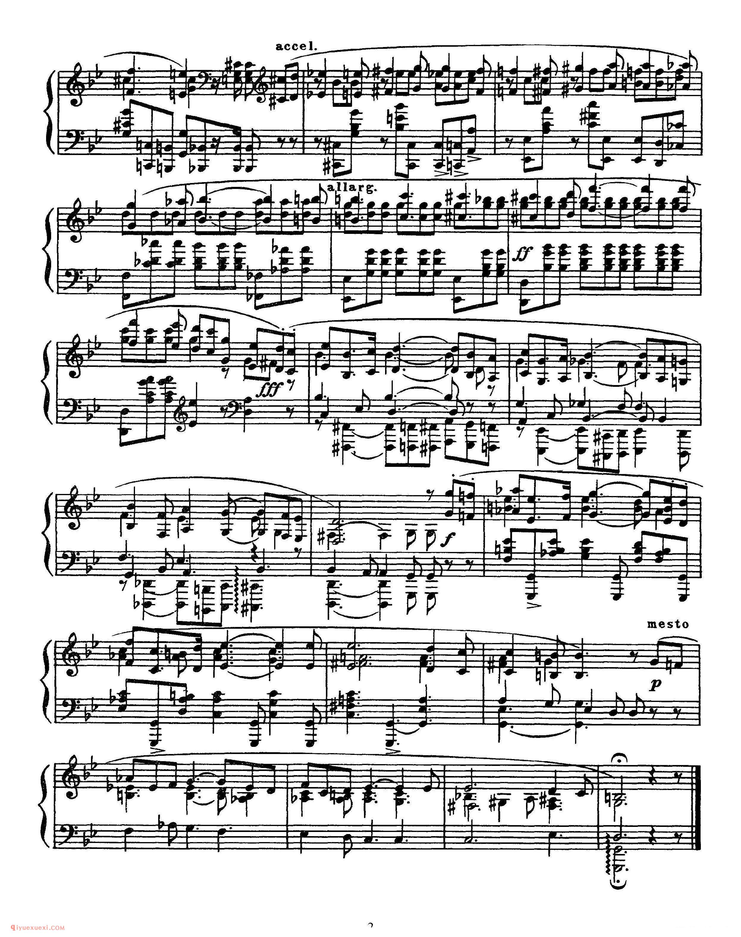 斯克里亚宾《两首前奏曲》作品27_斯克里亚宾钢琴谱