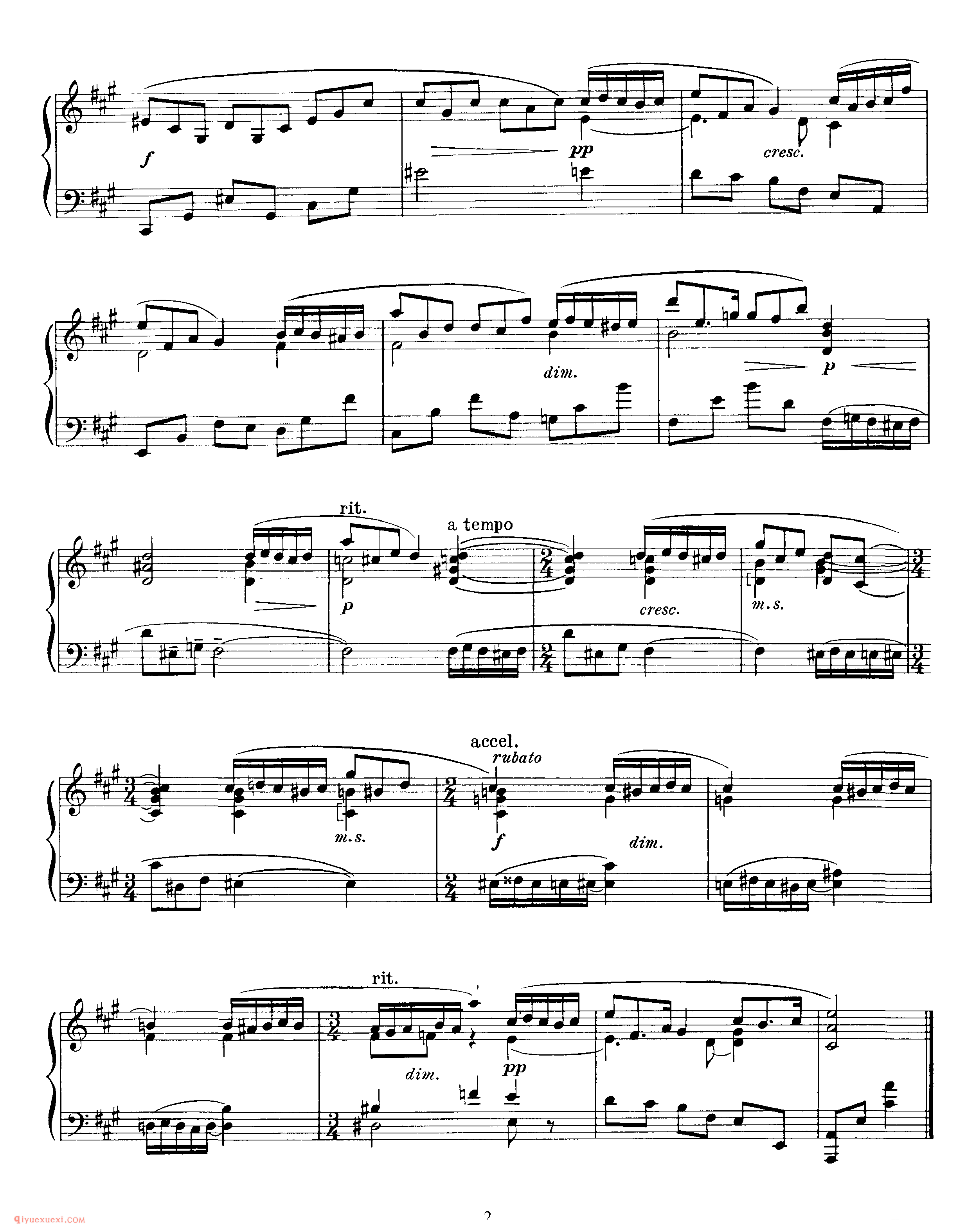 斯克里亚宾《五首前奏曲》作品15_斯克里亚宾钢琴谱