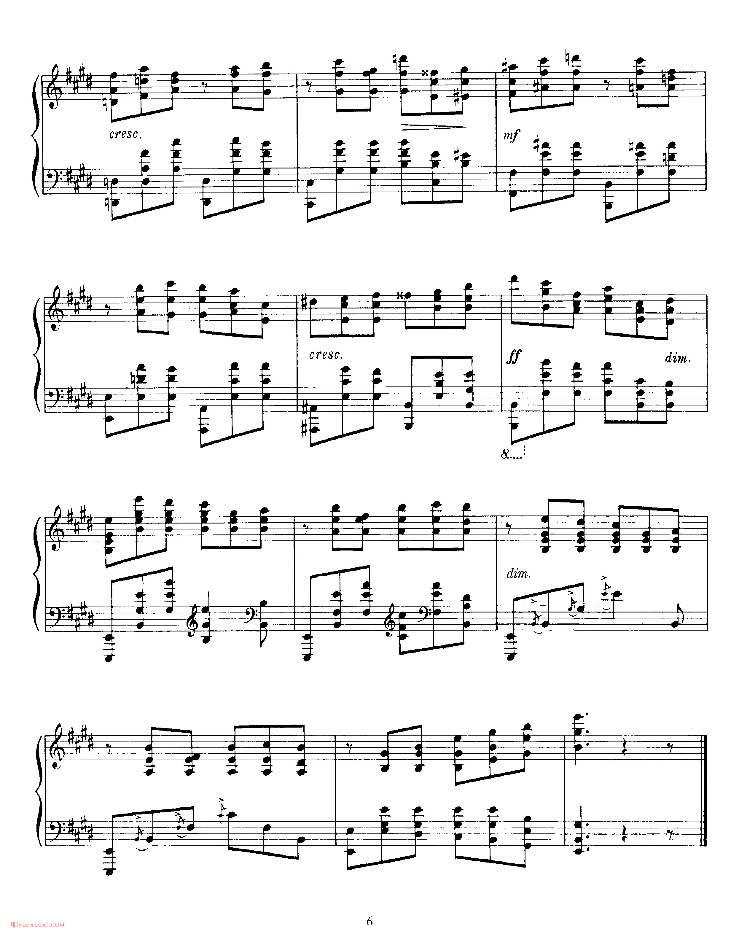 斯克里亚宾《五首前奏曲》作品15_斯克里亚宾钢琴谱
