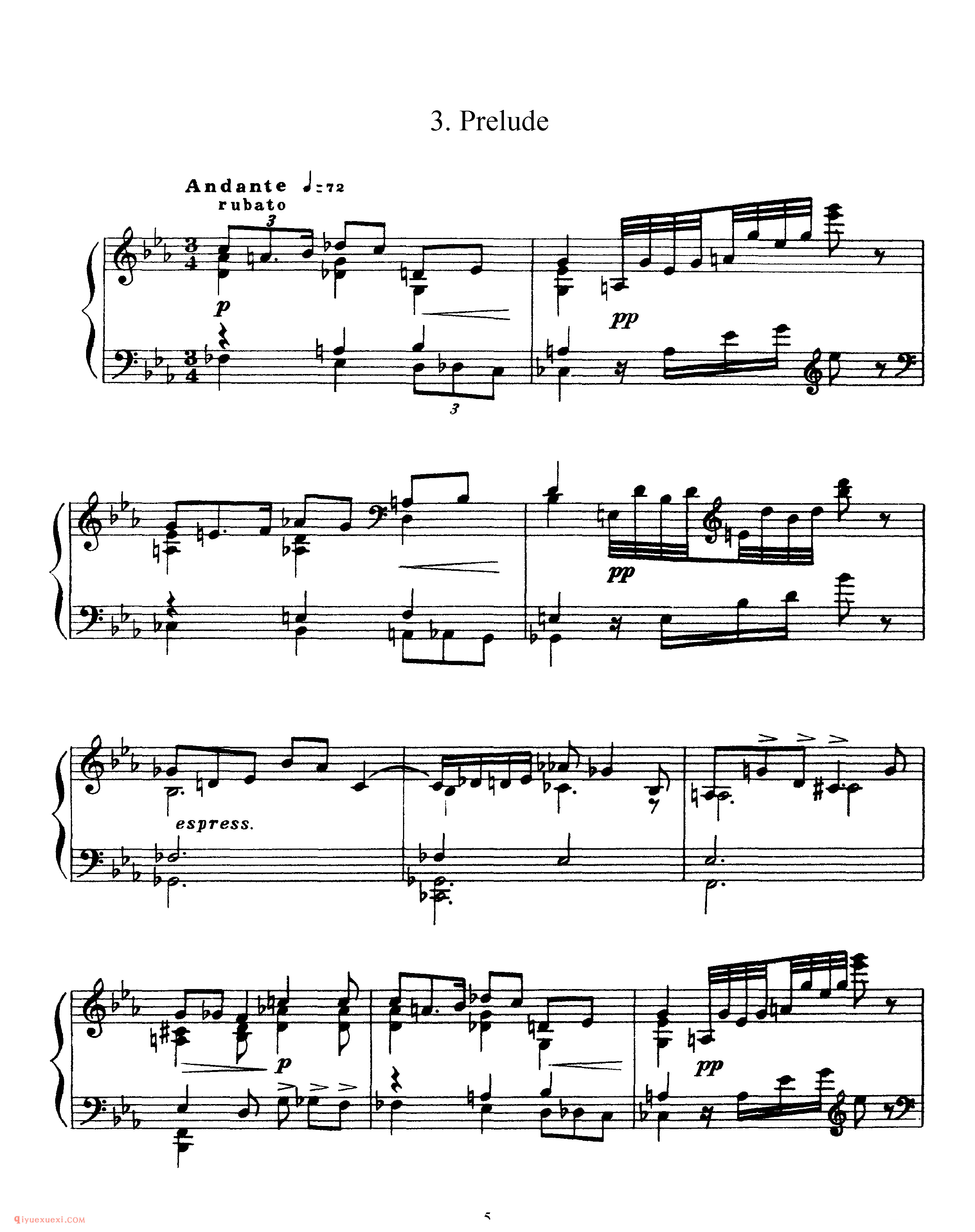 斯克里亚宾《三首小品》作品45_3 Pieces, Op 45_斯克里亚宾钢琴谱