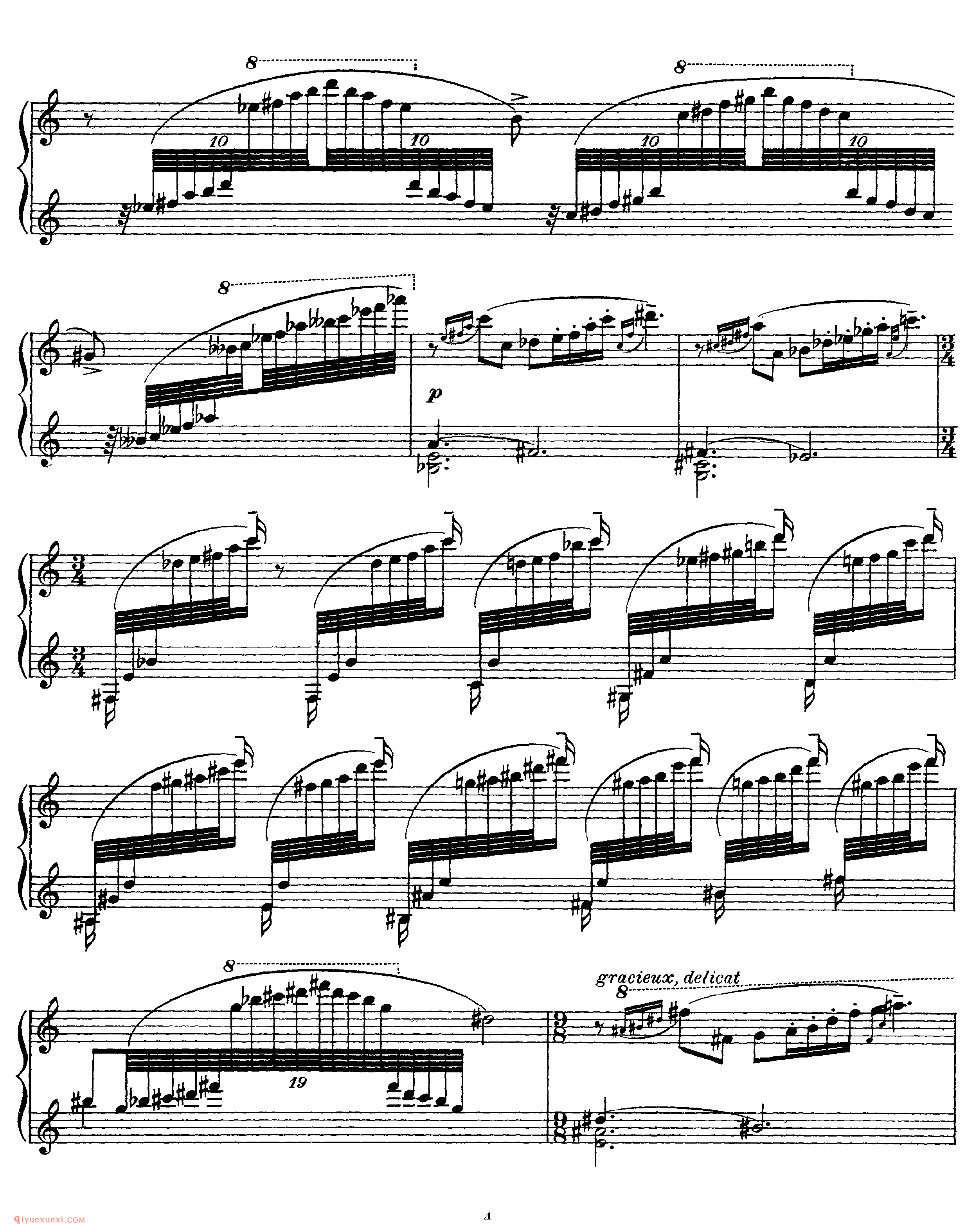 斯克里亚宾《二首音诗》作品63_2 Poemes, Op 63_斯克里亚宾钢琴谱