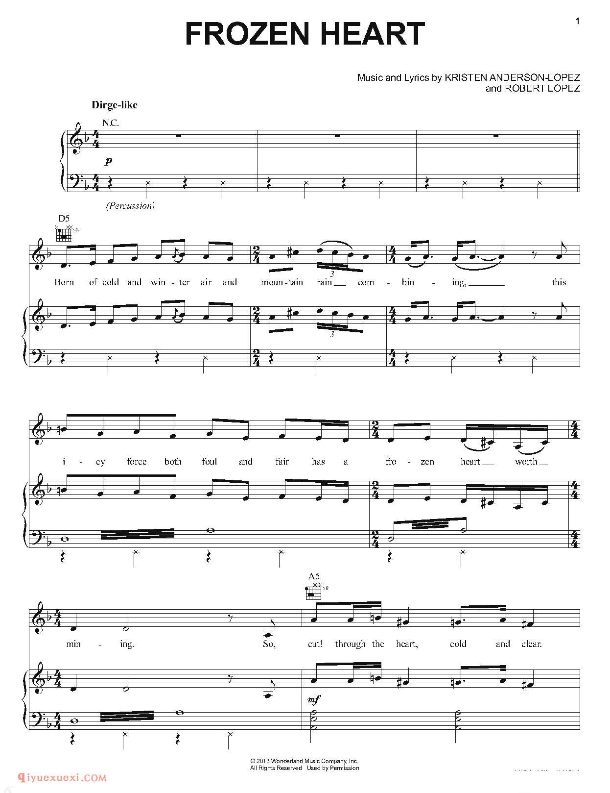 FROZEN HEART_冰雪奇缘_Frozen Coldplay