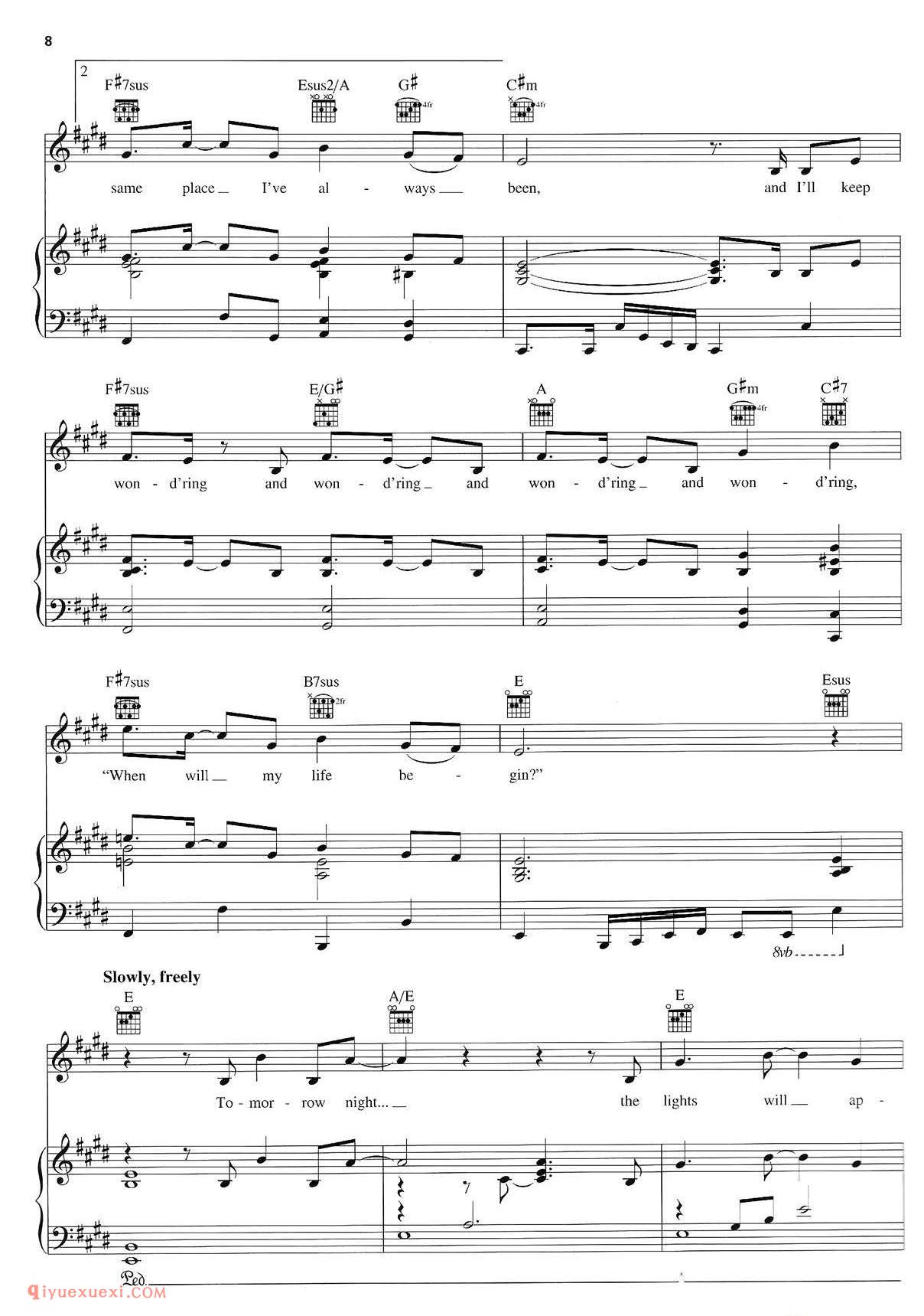 When Will My Life Begin_酷玩乐队(Coldplay)_钢琴乐谱