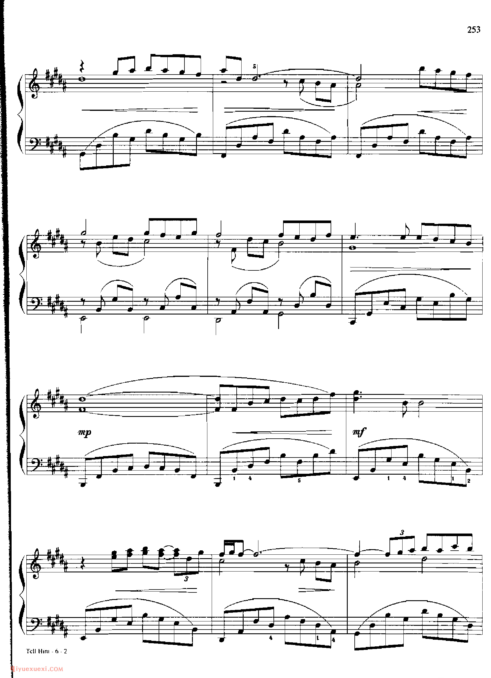 TELL HIM_丹·考斯特_Dan Coates_钢琴高级独奏乐曲谱